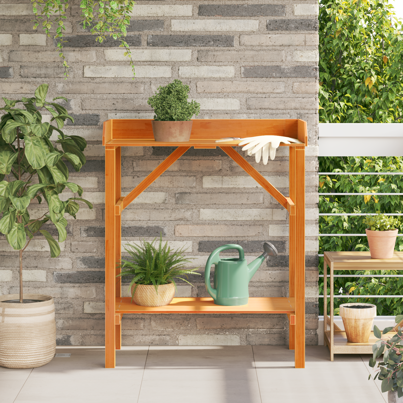 Pflanztisch Akazie 75x40x90 cm Massivholz Kiefer - pflanzen-anzucht-tische - Your Garden Eden
