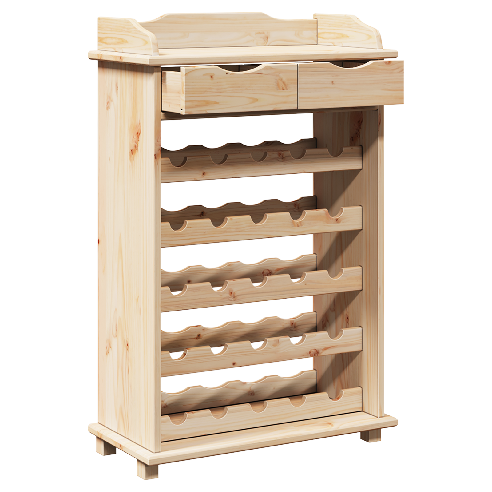 Vyno stovas 90x60x30 cm Iš tvirtos pušies - Image 5