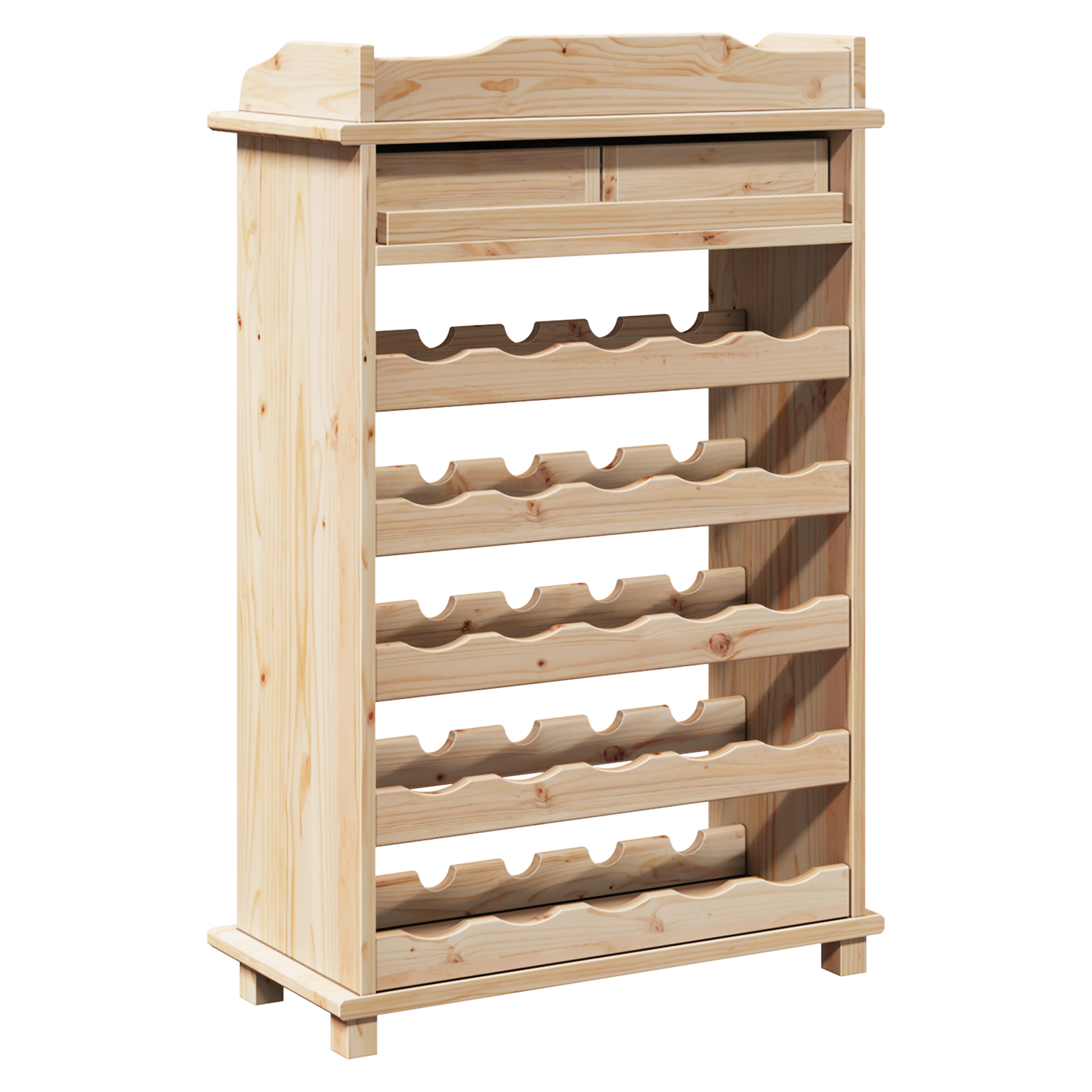 Vyno stovas 90x60x30 cm Iš tvirtos pušies - Image 8