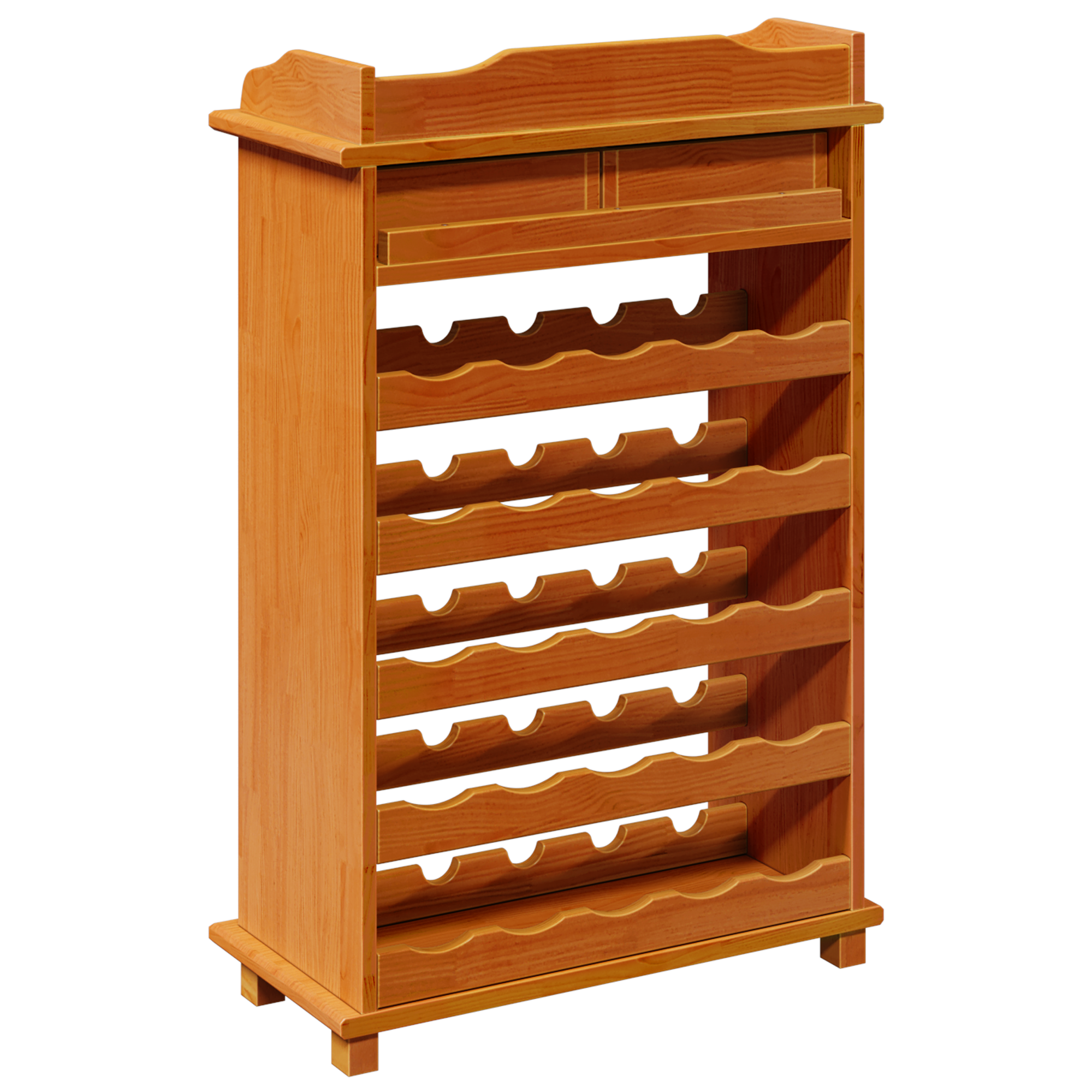 Vyno stovas 90x60x30 cm Kietas medis Pušis - Image 6