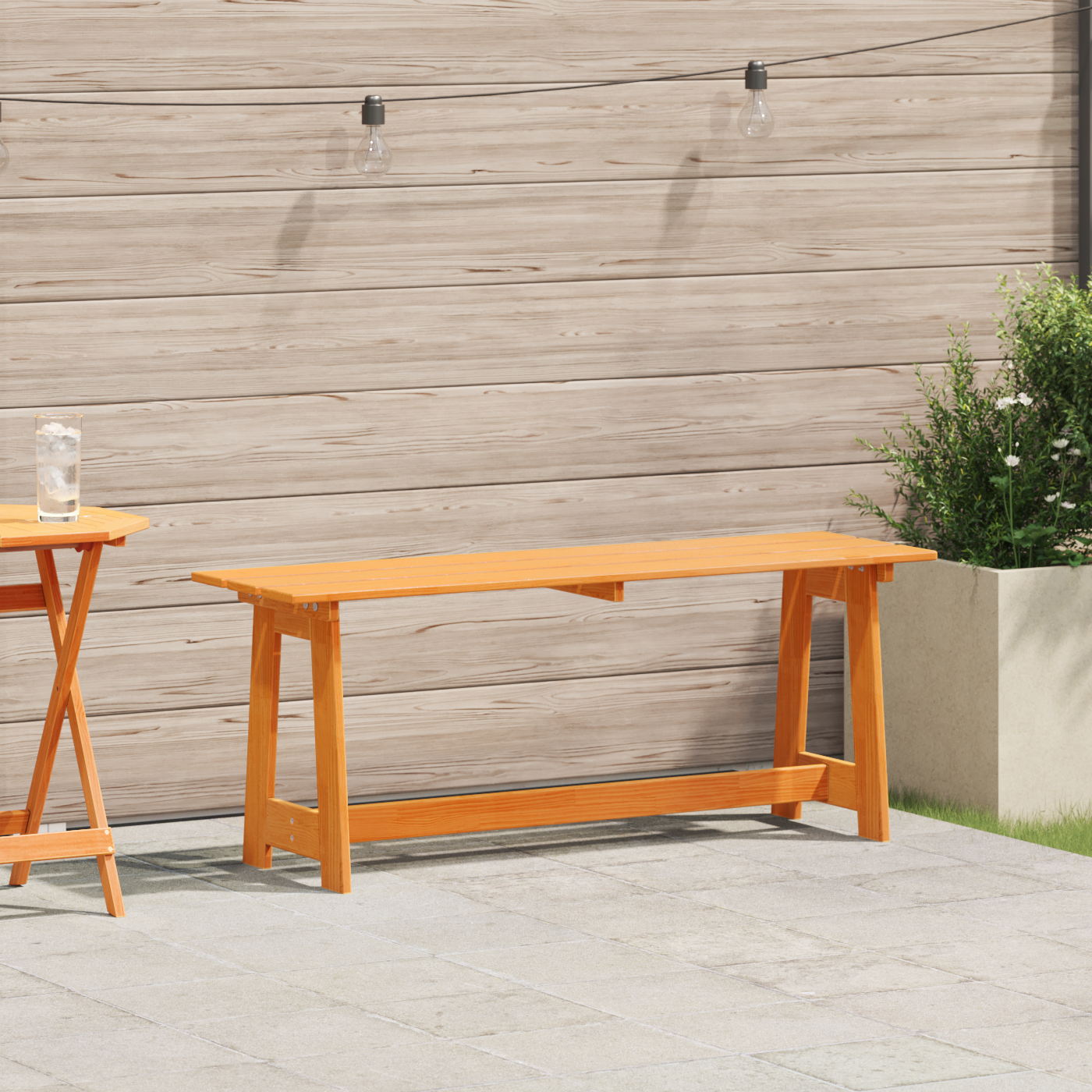 Outdoor Bench Acacia 119x35x47 cm Solid Wood Pine