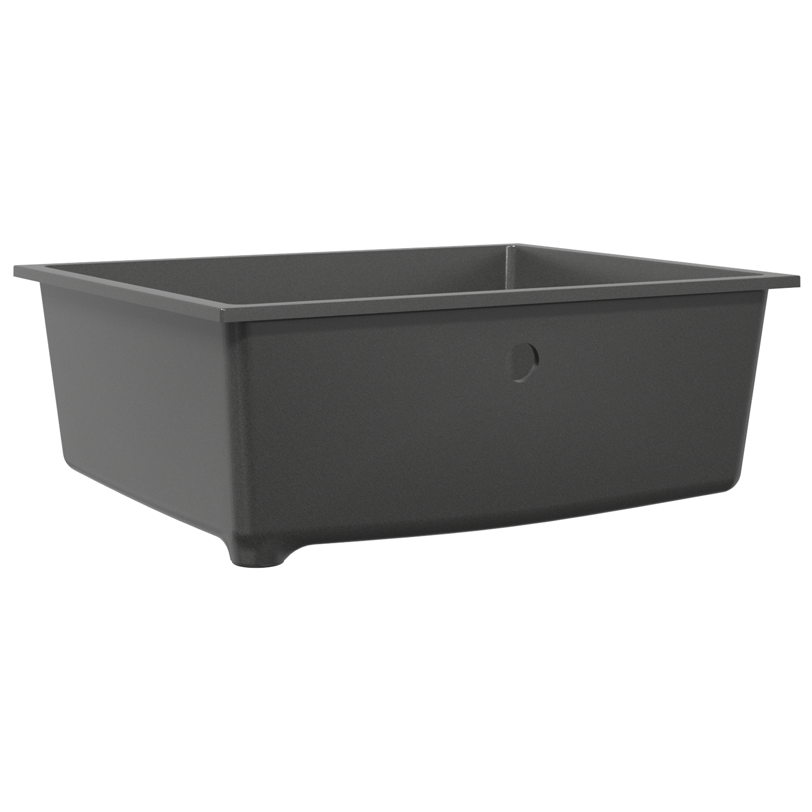 Kitchen Sink with Overflow Hole in Grey Granite - Image 5