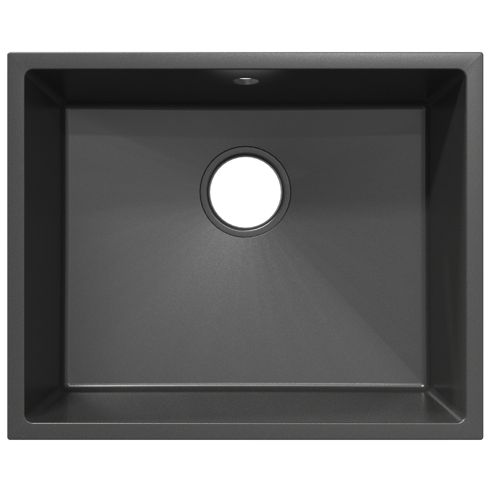 Kitchen Sink with Overflow Hole in Grey Granite - Image 6