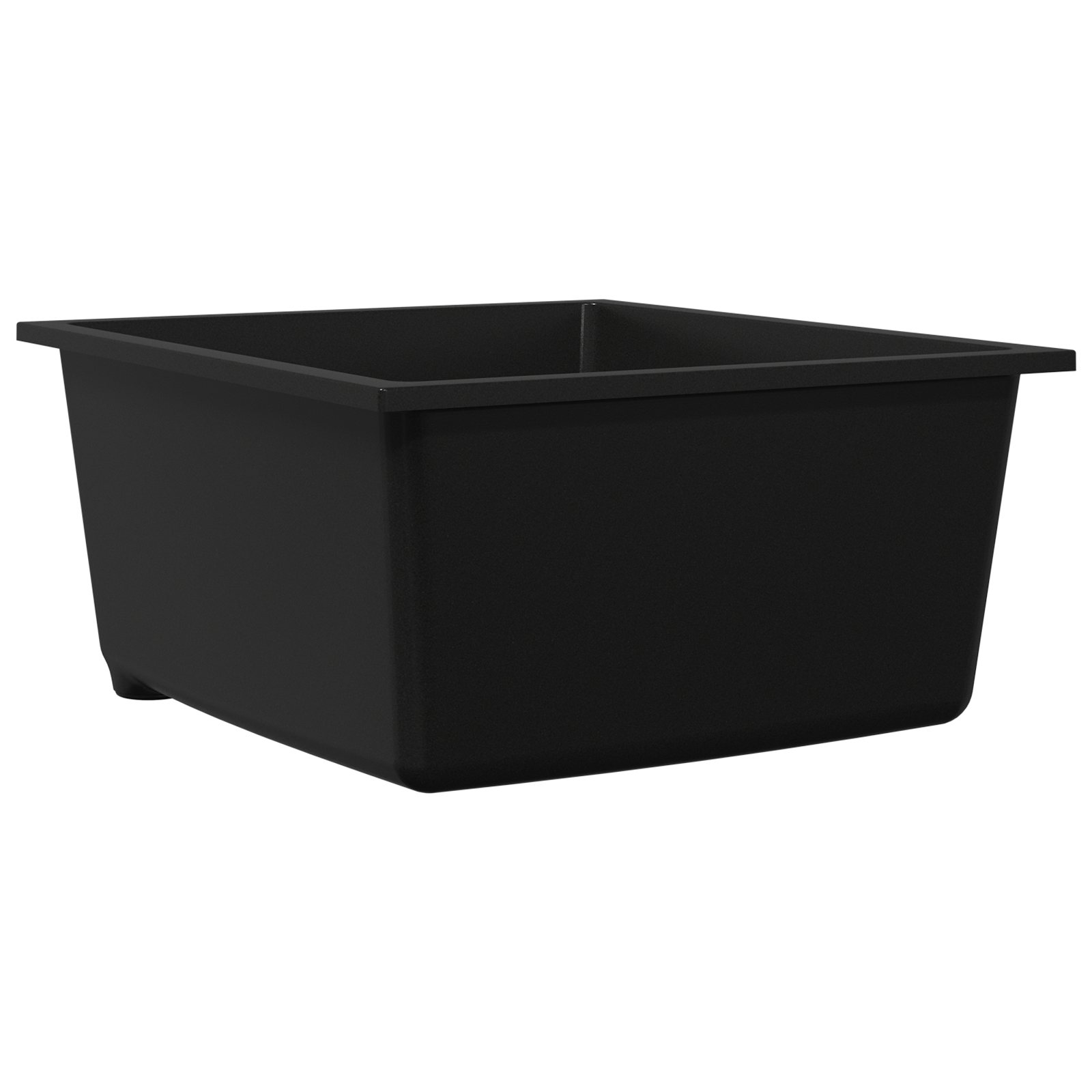 Kitchen Sink with Overflow Hole in Black Granite - Image 2