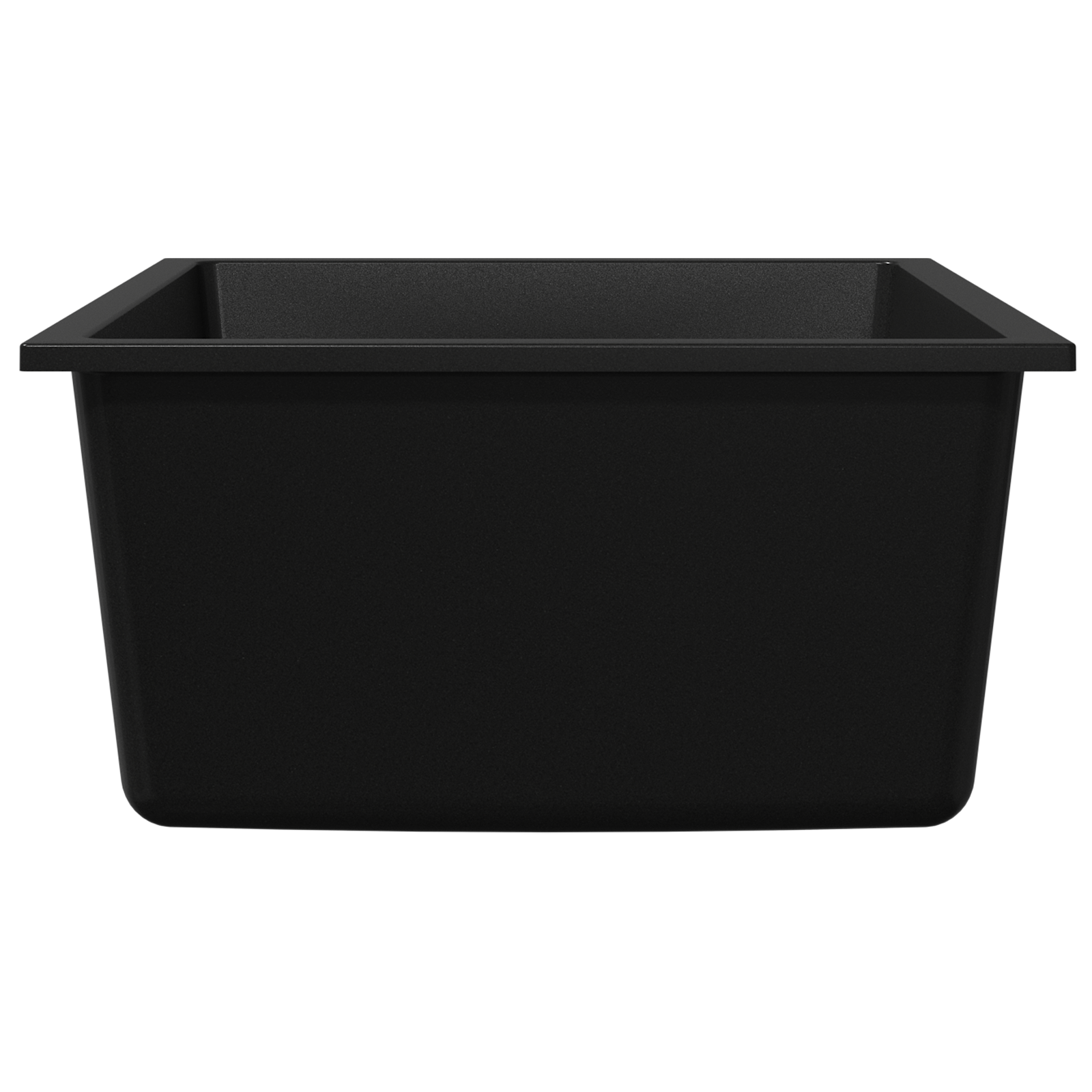 Kitchen Sink with Overflow Hole in Black Granite - Image 4