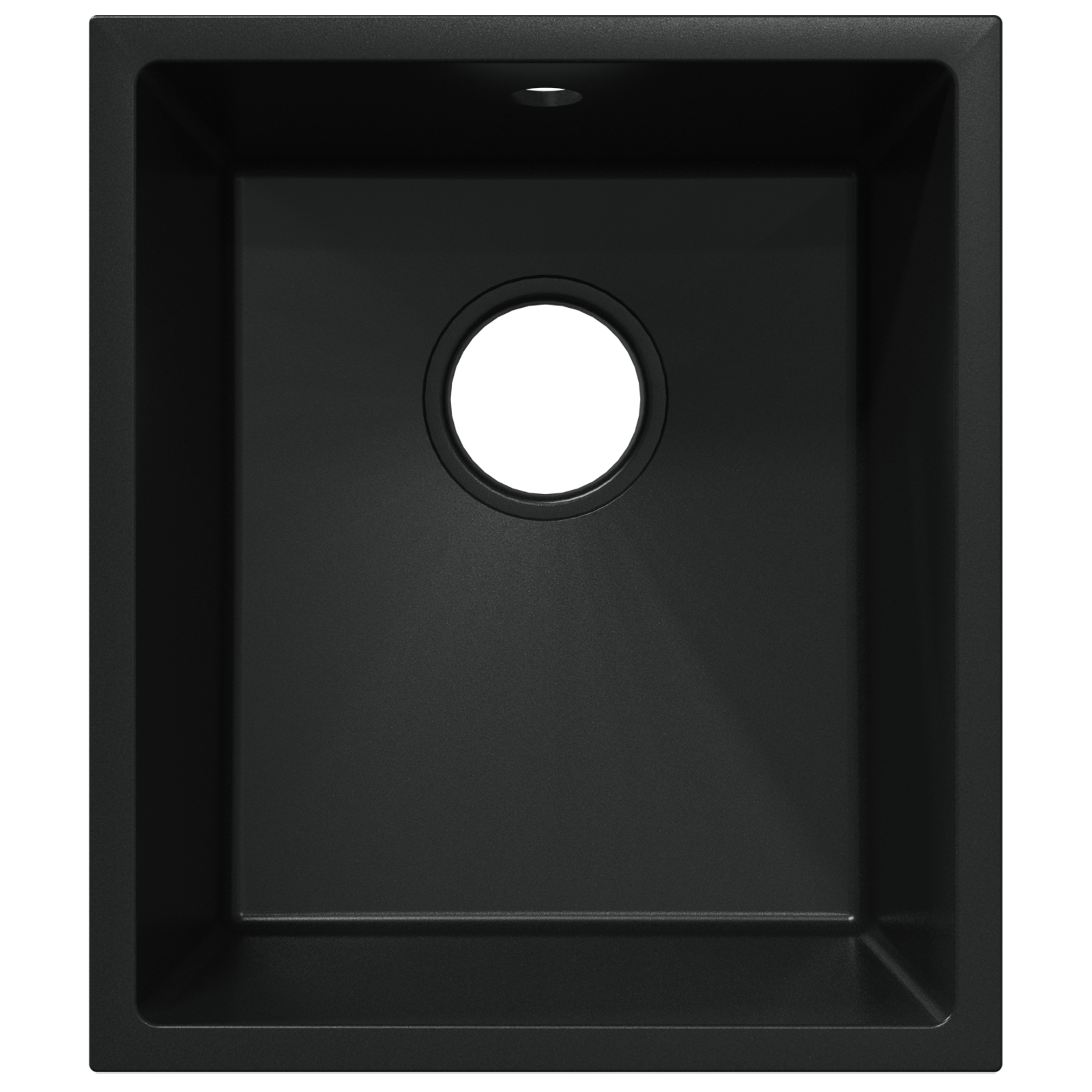 Kitchen Sink with Overflow Hole in Black Granite - Image 6