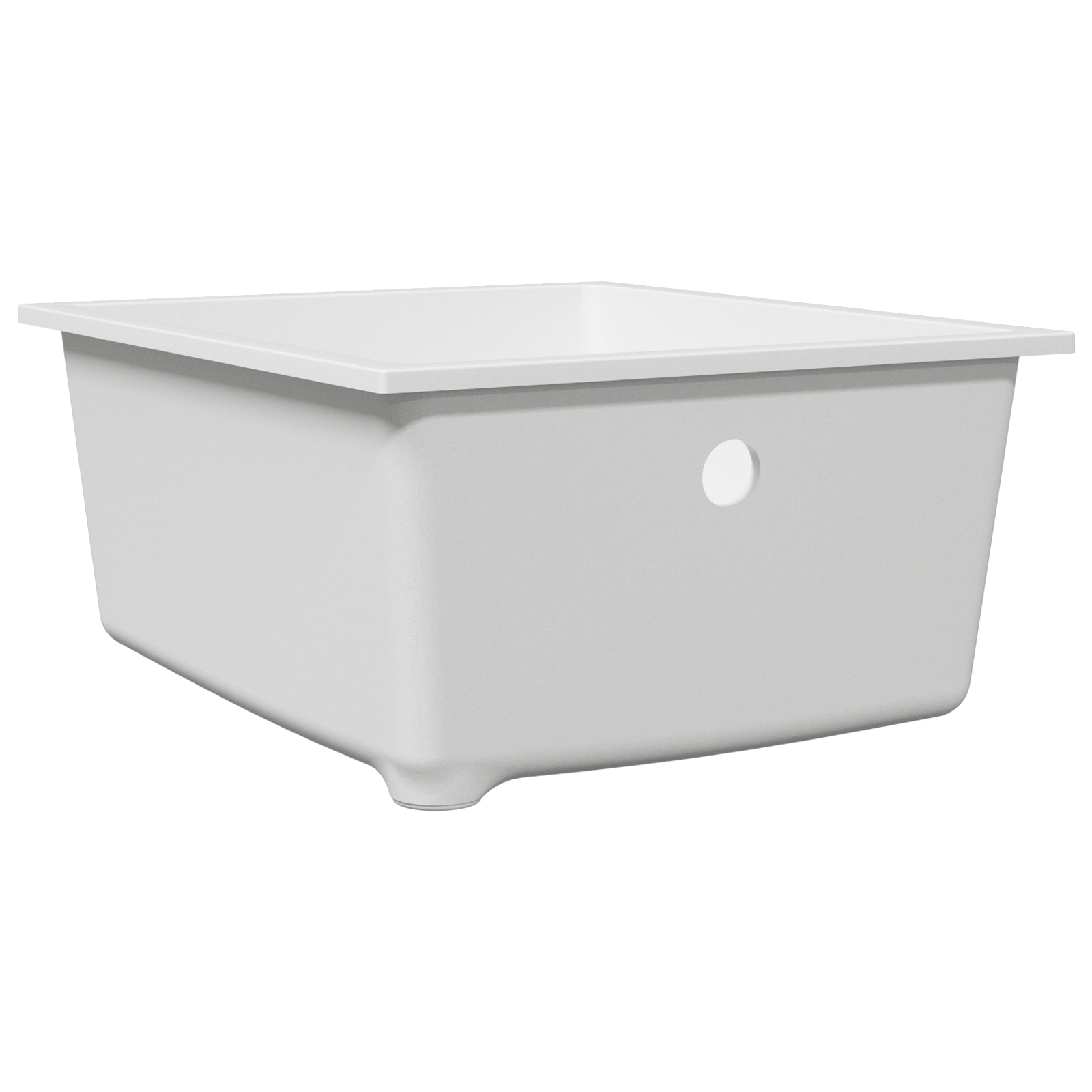 Kitchen Sink with Overflow Hole White Granite - Image 5