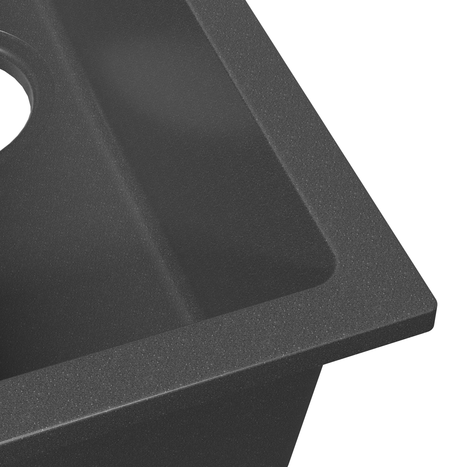 Kitchen Sink with Overflow Hole Grey Granite - Image 7