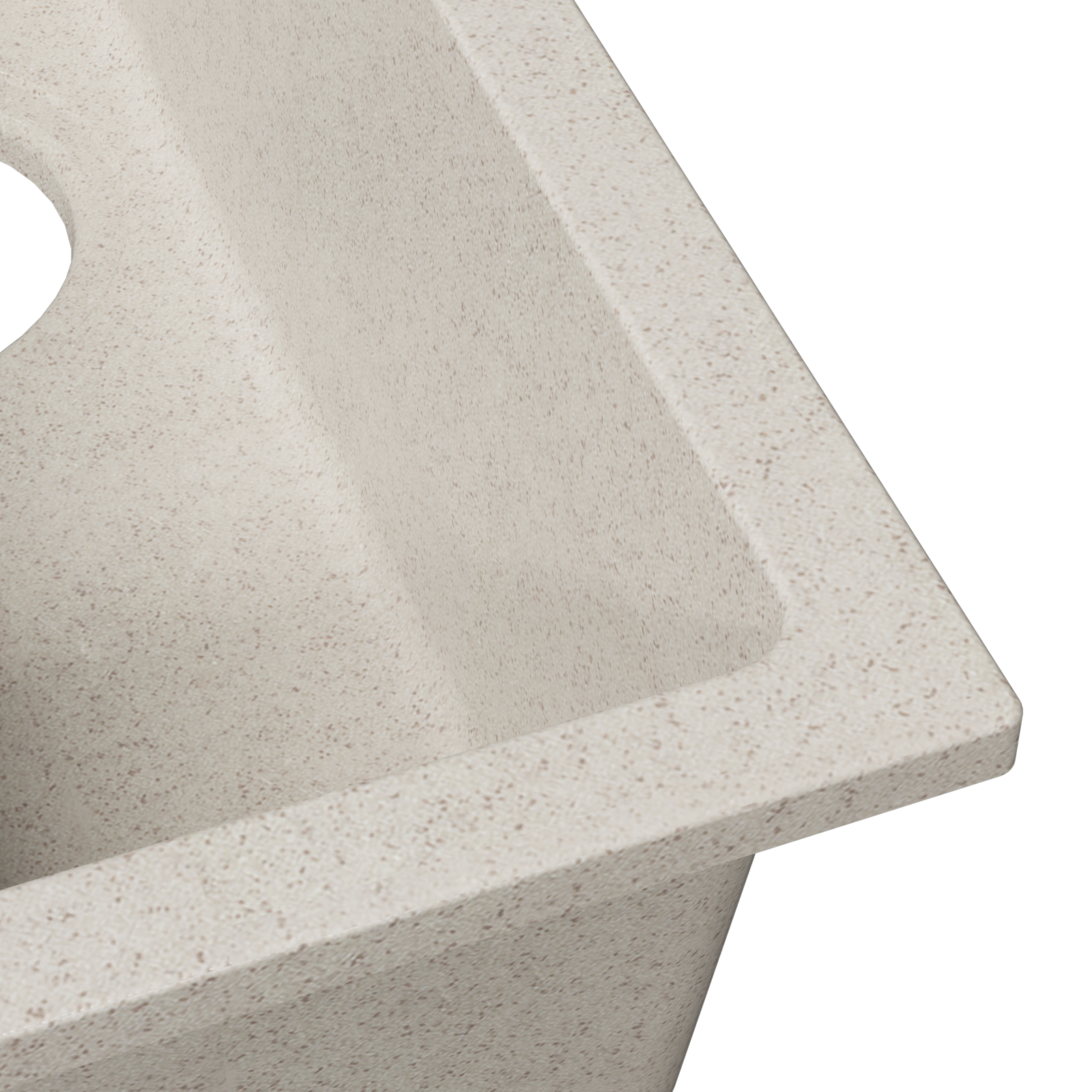 Kitchen Sink with Overflow Hole Beige Granite - Image 7