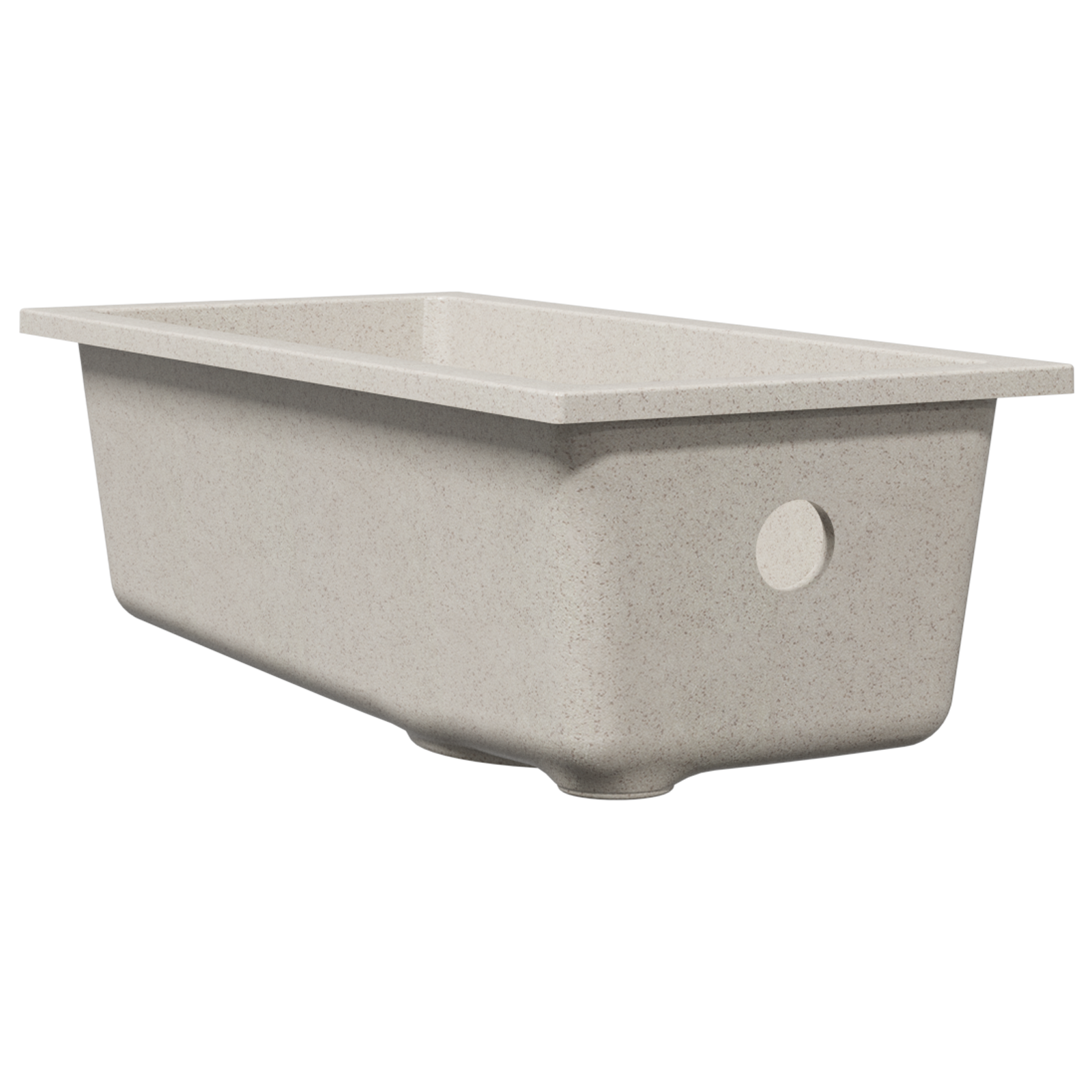 Kitchen Sink with Overflow Hole Beige Granite - Image 5