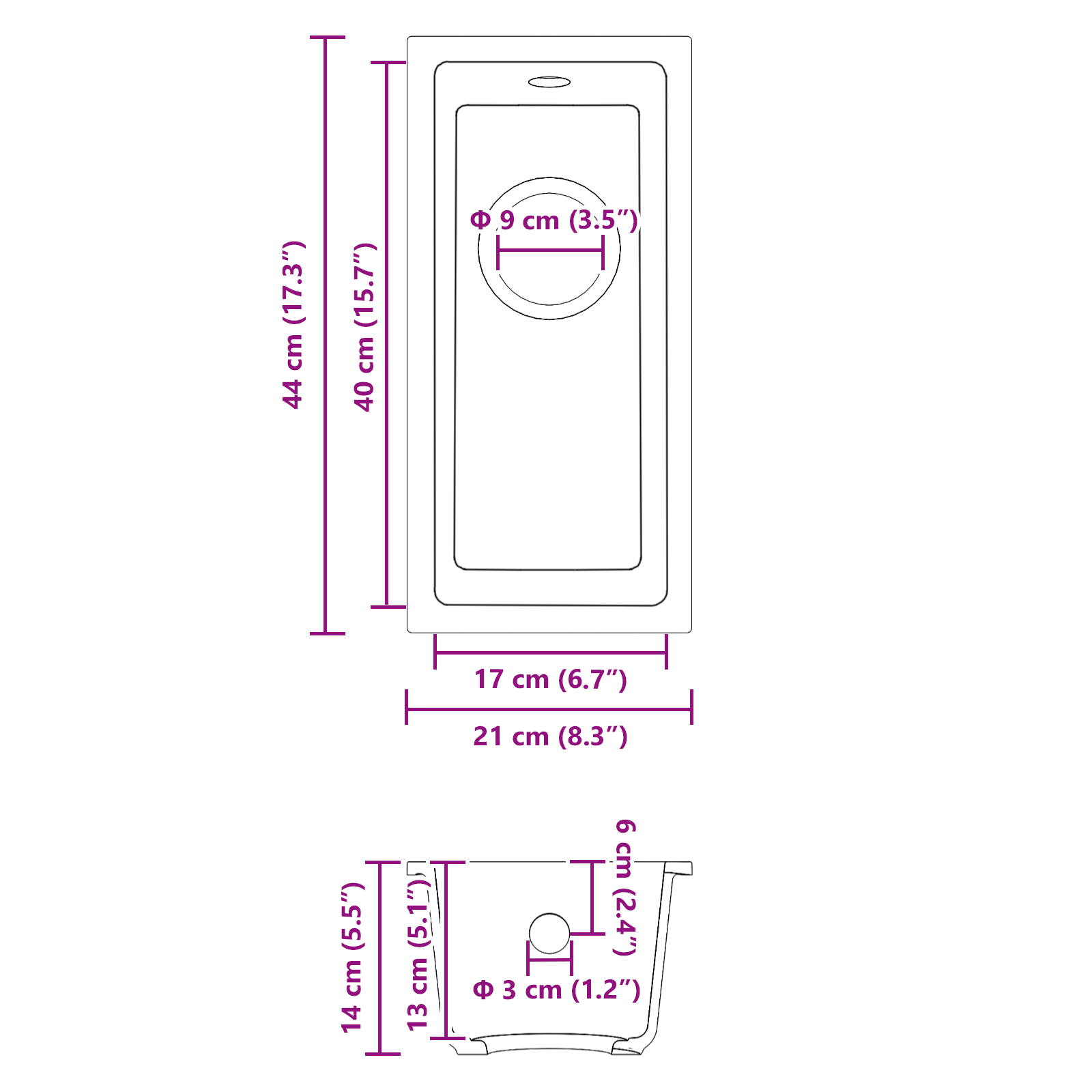 Kitchen Sink with Overflow Hole Beige Granite - Image 8