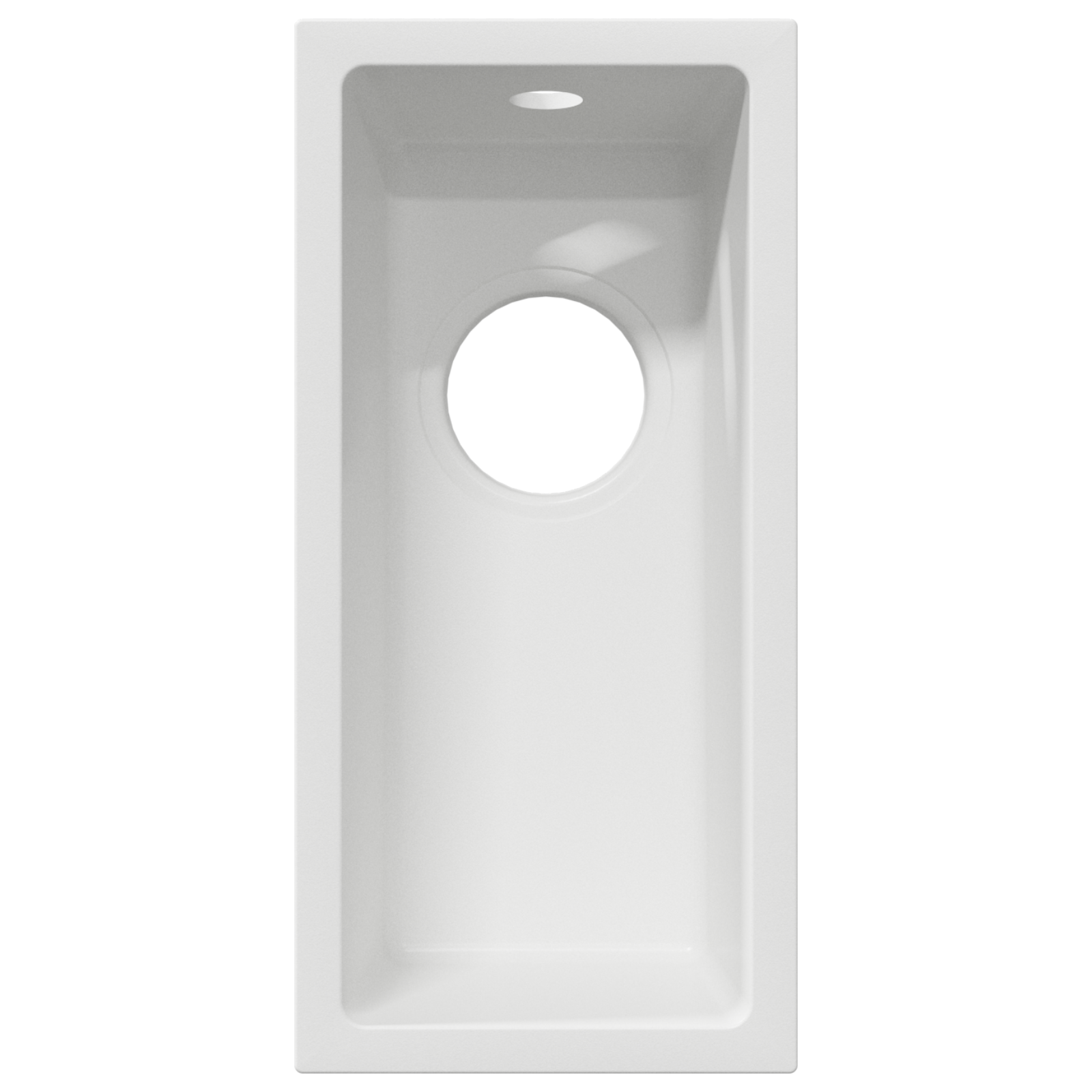 Kitchen Sink with Overflow Hole in White Granite - Image 6