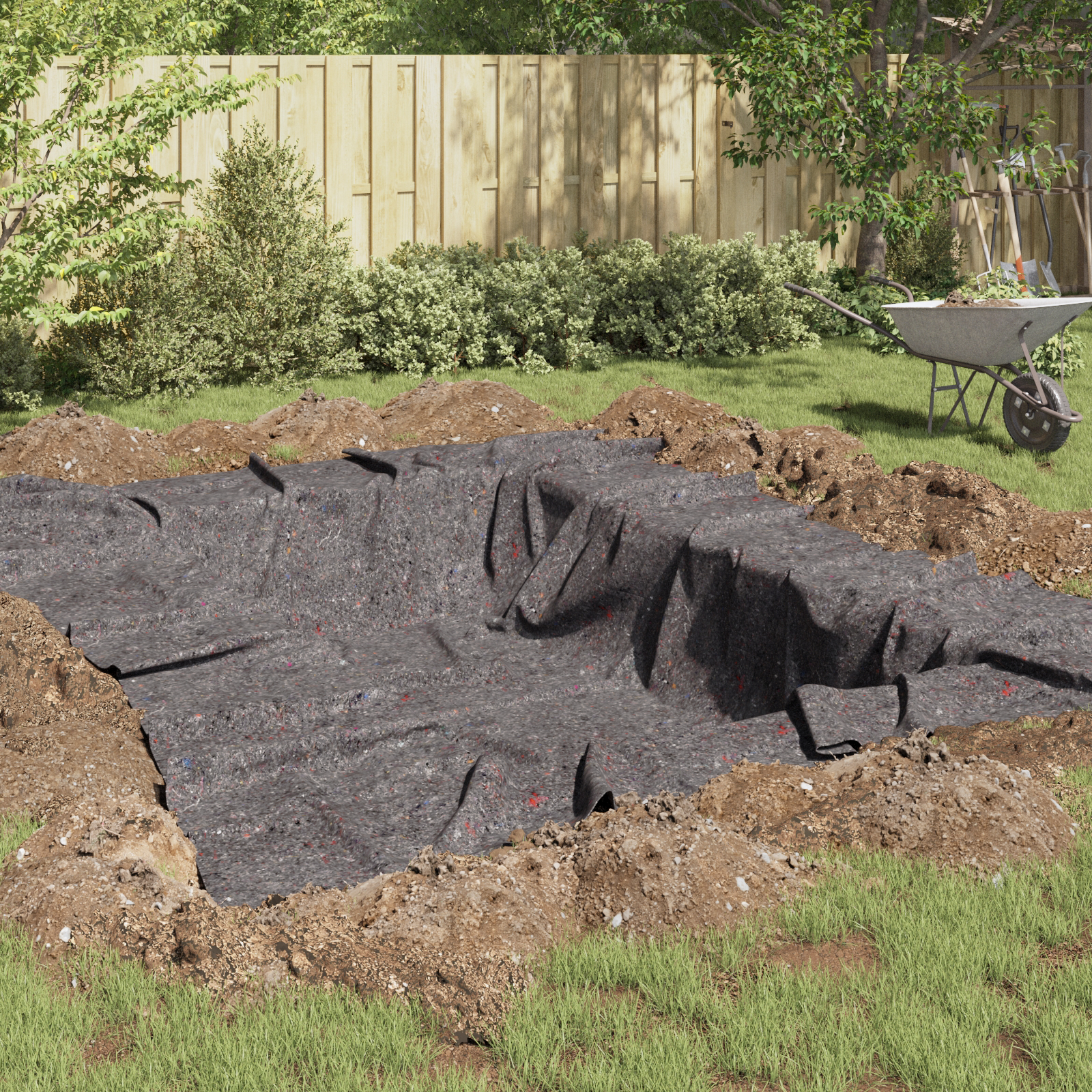 tvenkinio plėvelė 500 g/㎡ 1x25 m