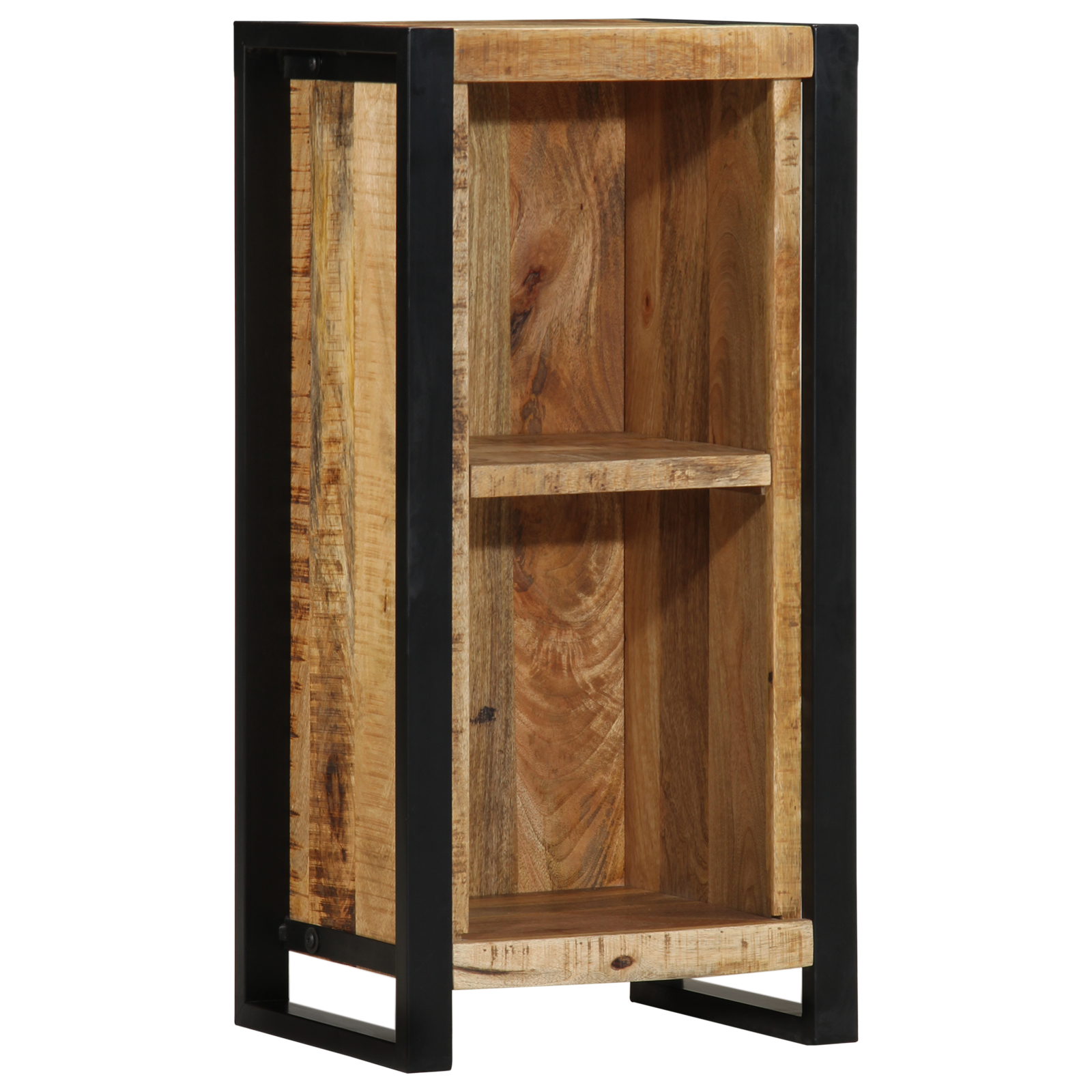 Bedside Cabinet 40x30x80 cm Solid Wood Rough Mango - Image 2