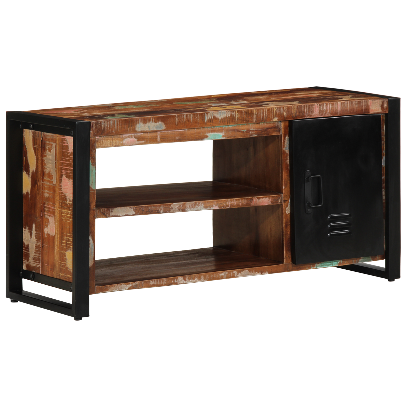 Shoe Bench Multicolour 100x40x50 cm Solid Wood Reclaimed - Image 2