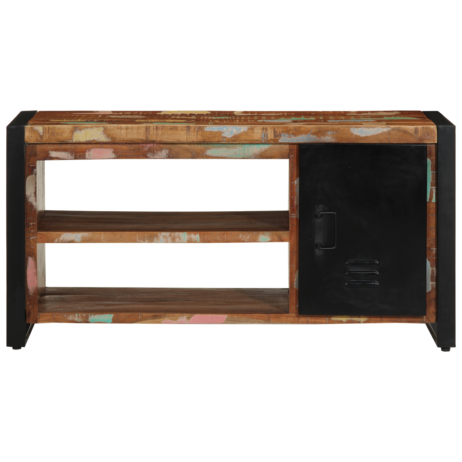 Shoe Bench Multicolour 100x40x50 cm Solid Wood Reclaimed - Image 4
