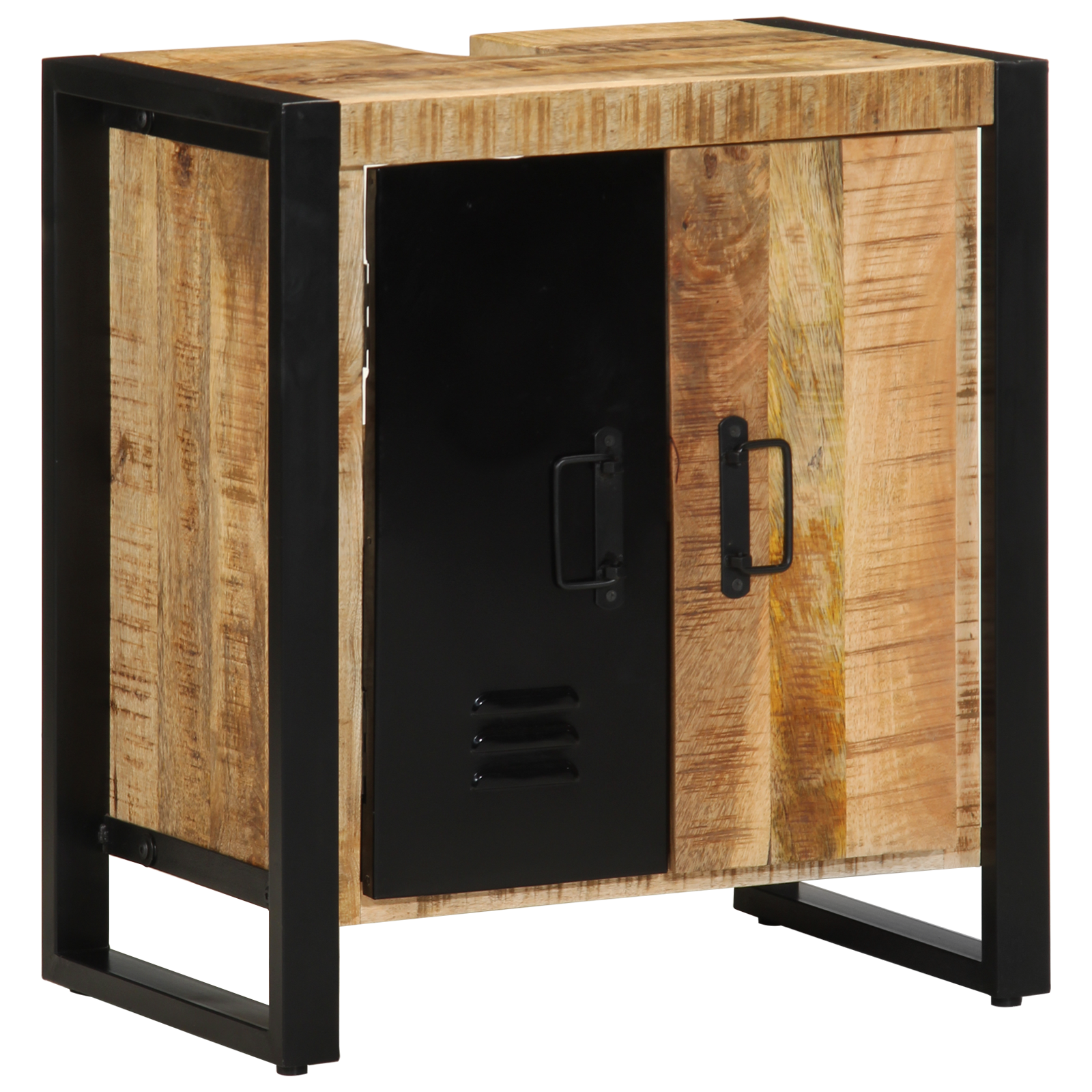 Badkamerkast 55x35x60 cm Massief Hout Ruw Mangohout