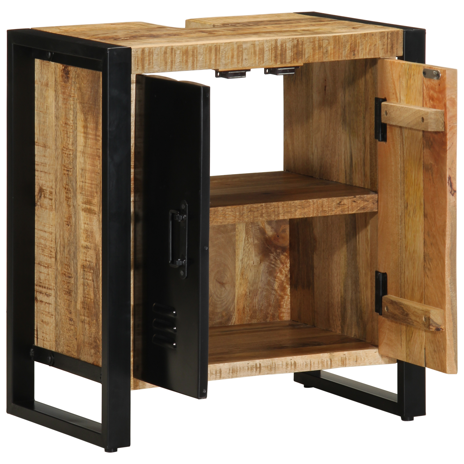 Bathroom Cabinet 55x35x60 cm Solid Wood Rough Mango - Image 3