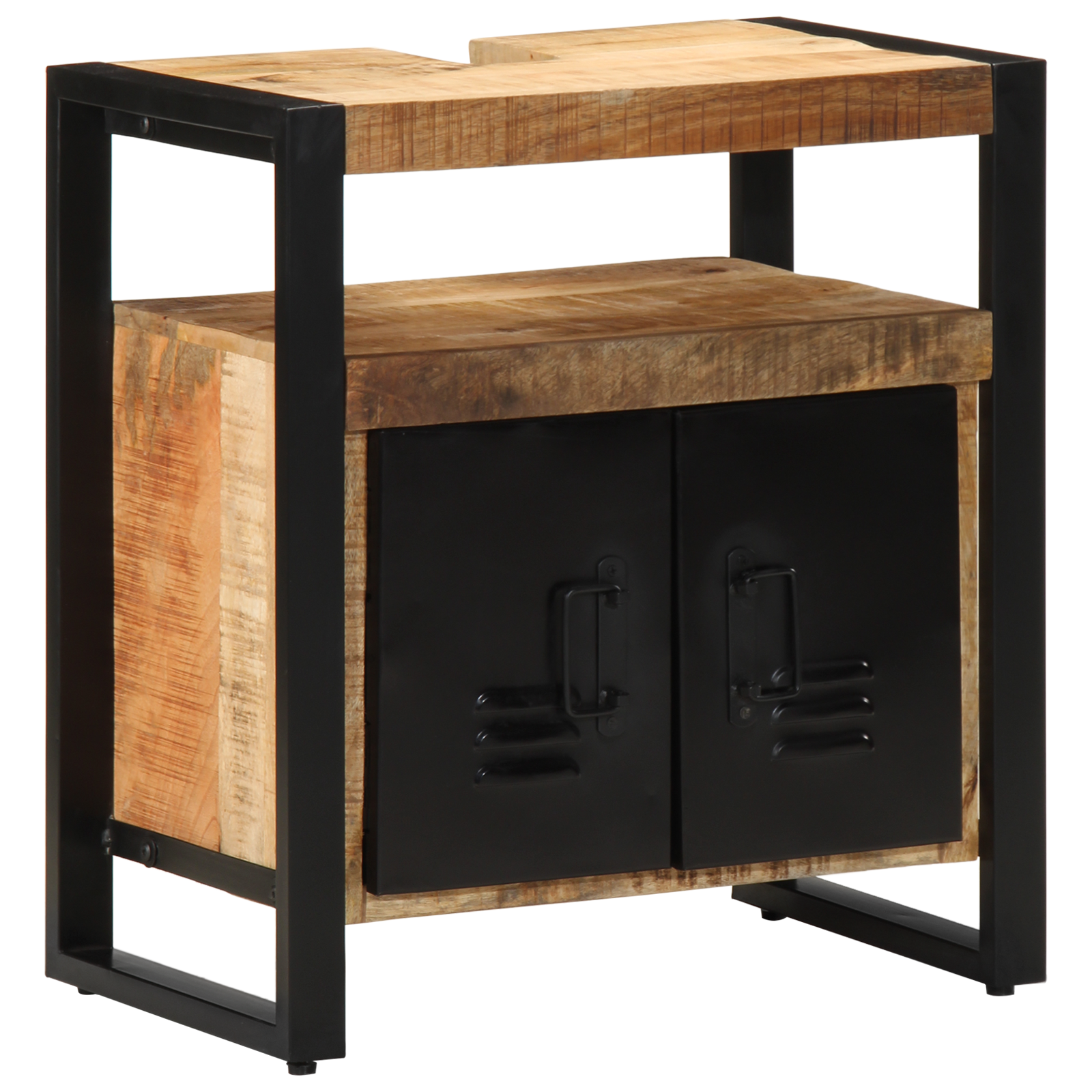 Badkast 55x35x60 cm Massief Ruw Hout
