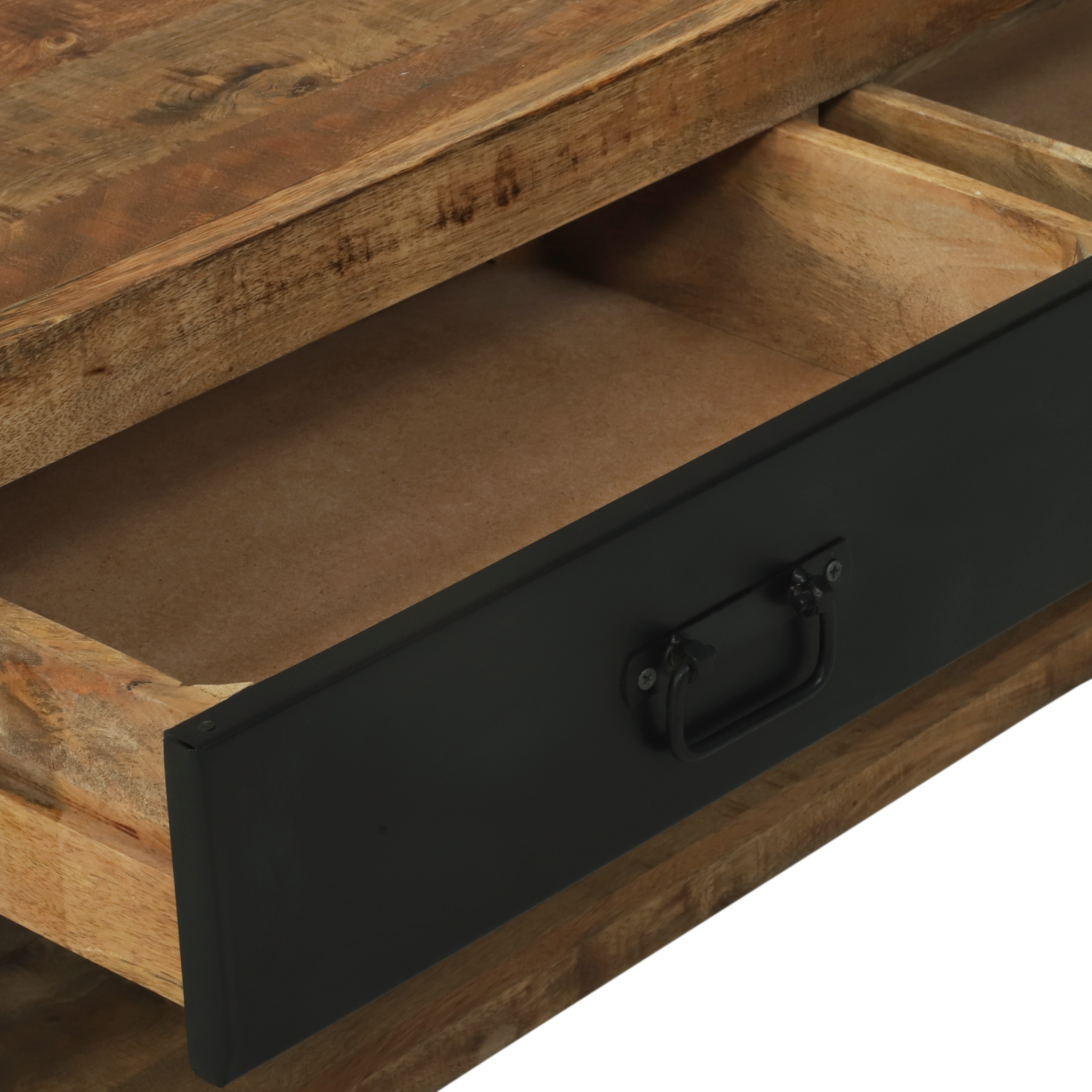 Clothes Rack with Hooks and Shelves 110x40x185 cm Solid Rough Wood Mango - Image 9