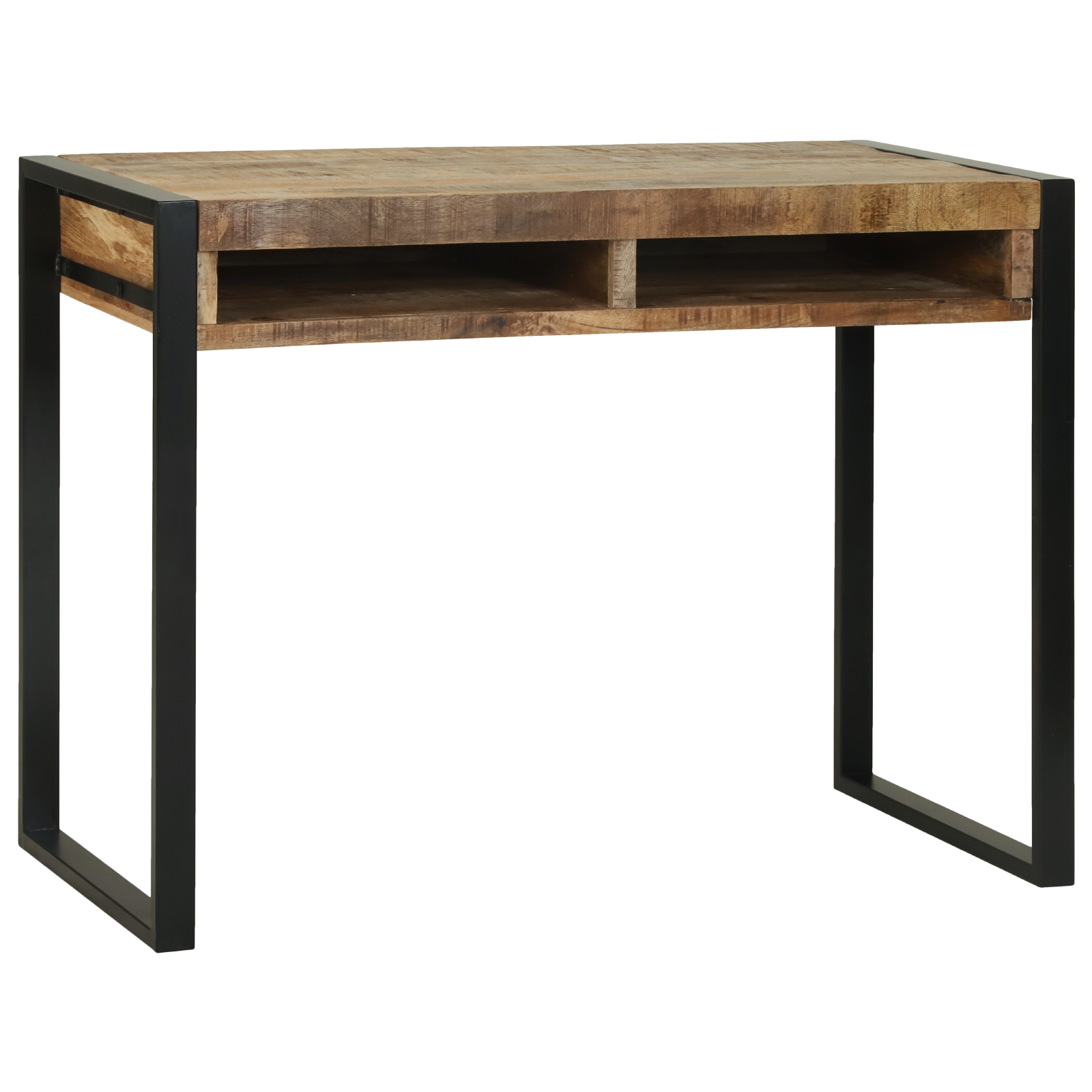 Dressing Table with Mirror 100x50x75 cm Solid Rough Wood Mango - Image 3