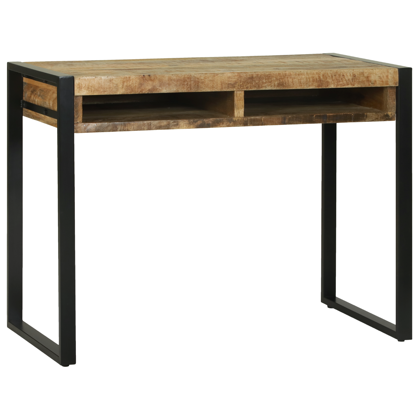 Dressing Table with Mirror 100x50x75 cm Solid Rough Wood Mango - Image 4