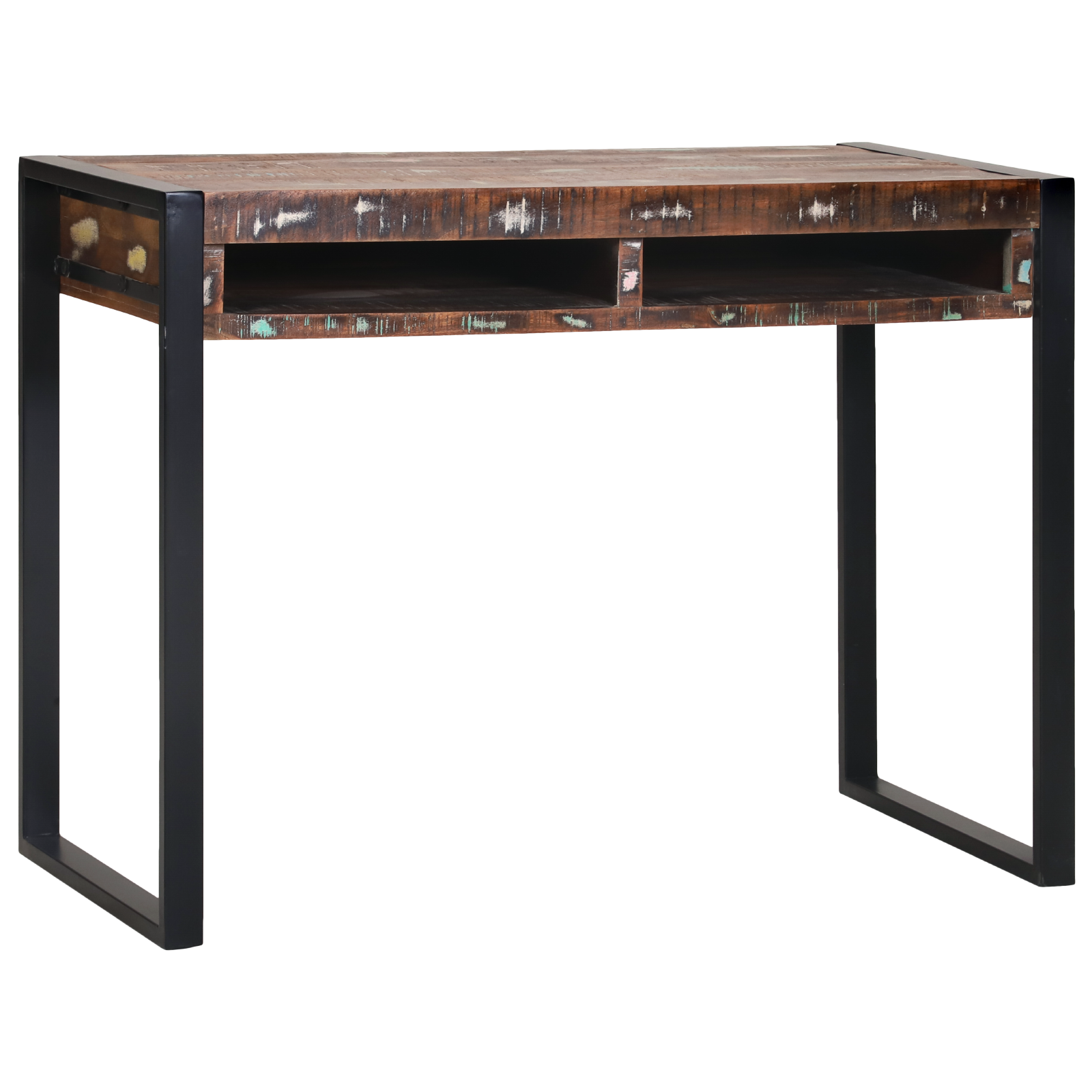 Dressing Table with Mirror Multicolour 100x50x75 cm Solid Wood Reclaimed - Image 3