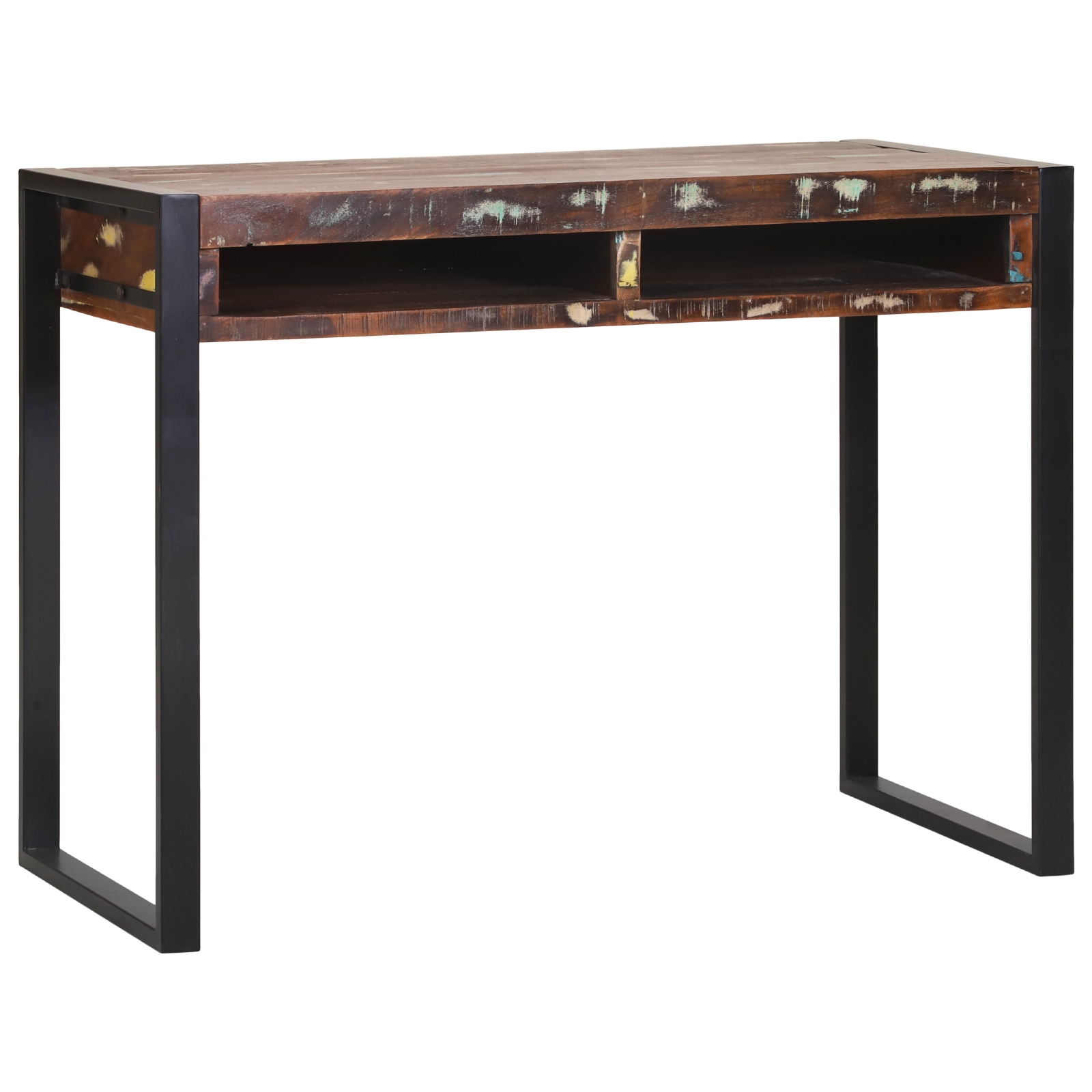 Dressing Table with Mirror Multicolour 100x50x75 cm Solid Wood Reclaimed - Image 4