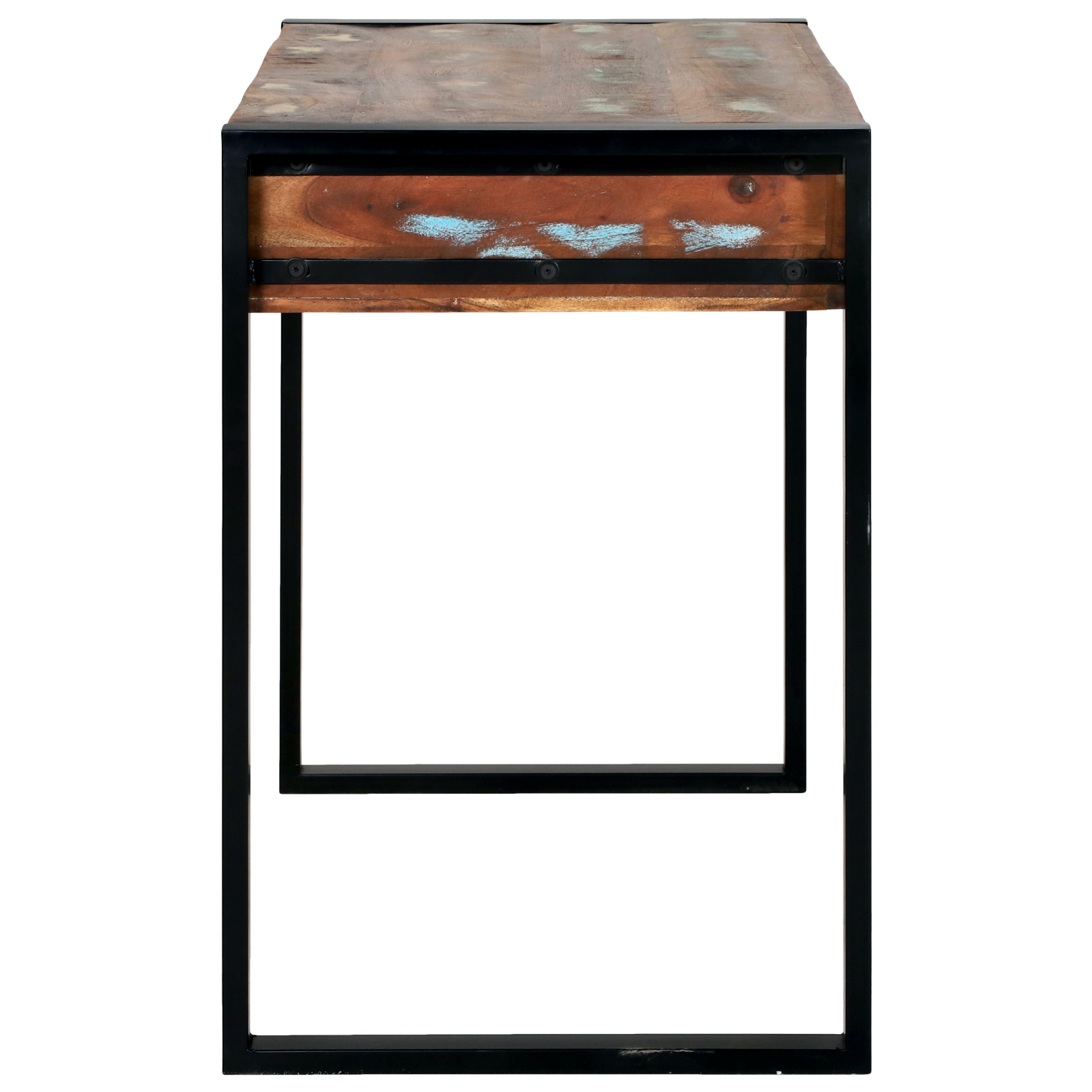 Dressing Table with Mirror Multicolour 100x50x75 cm Solid Wood Reclaimed - Image 7