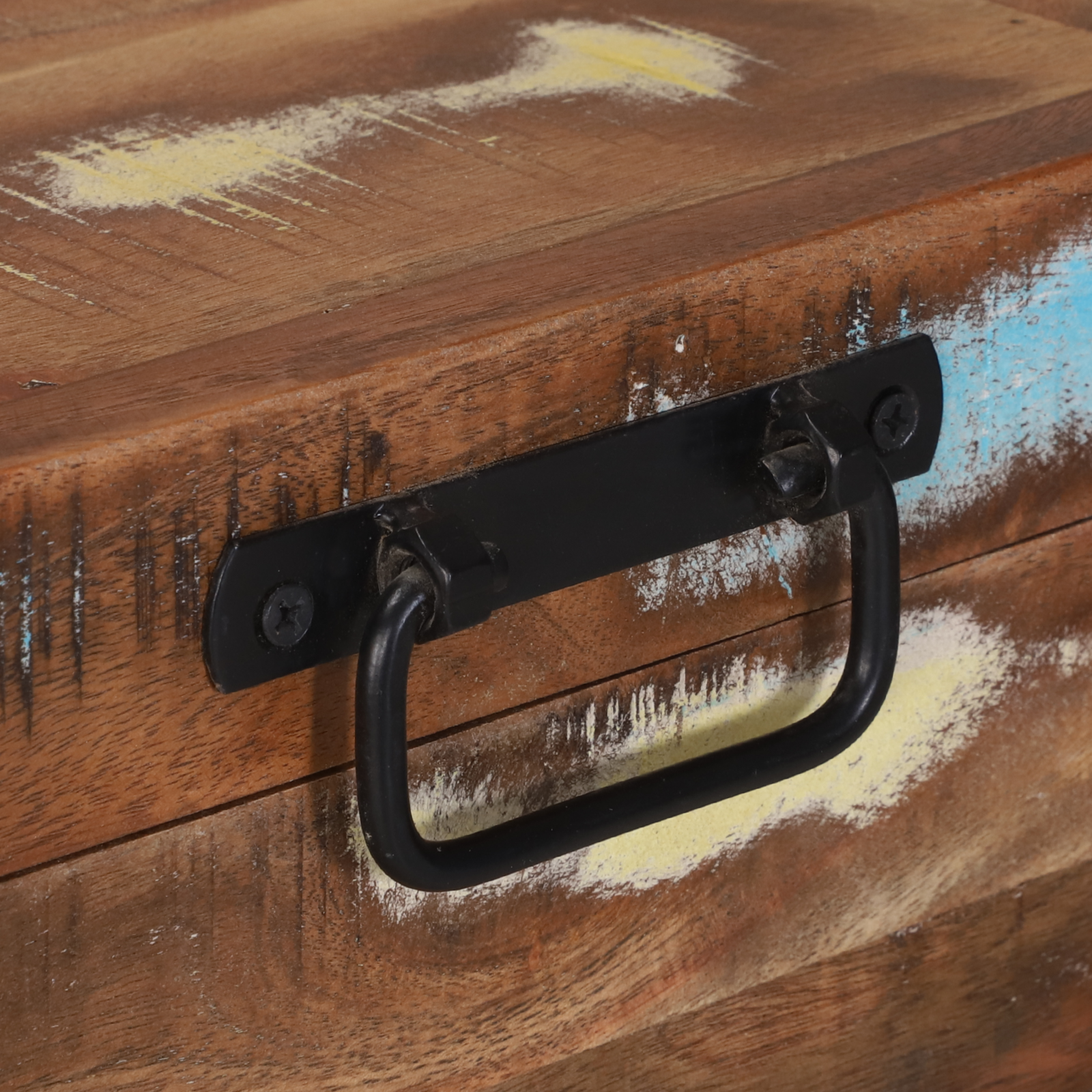 Storage Box Multicolour 80x35x45 cm Solid Wood Reclaimed - Image 9