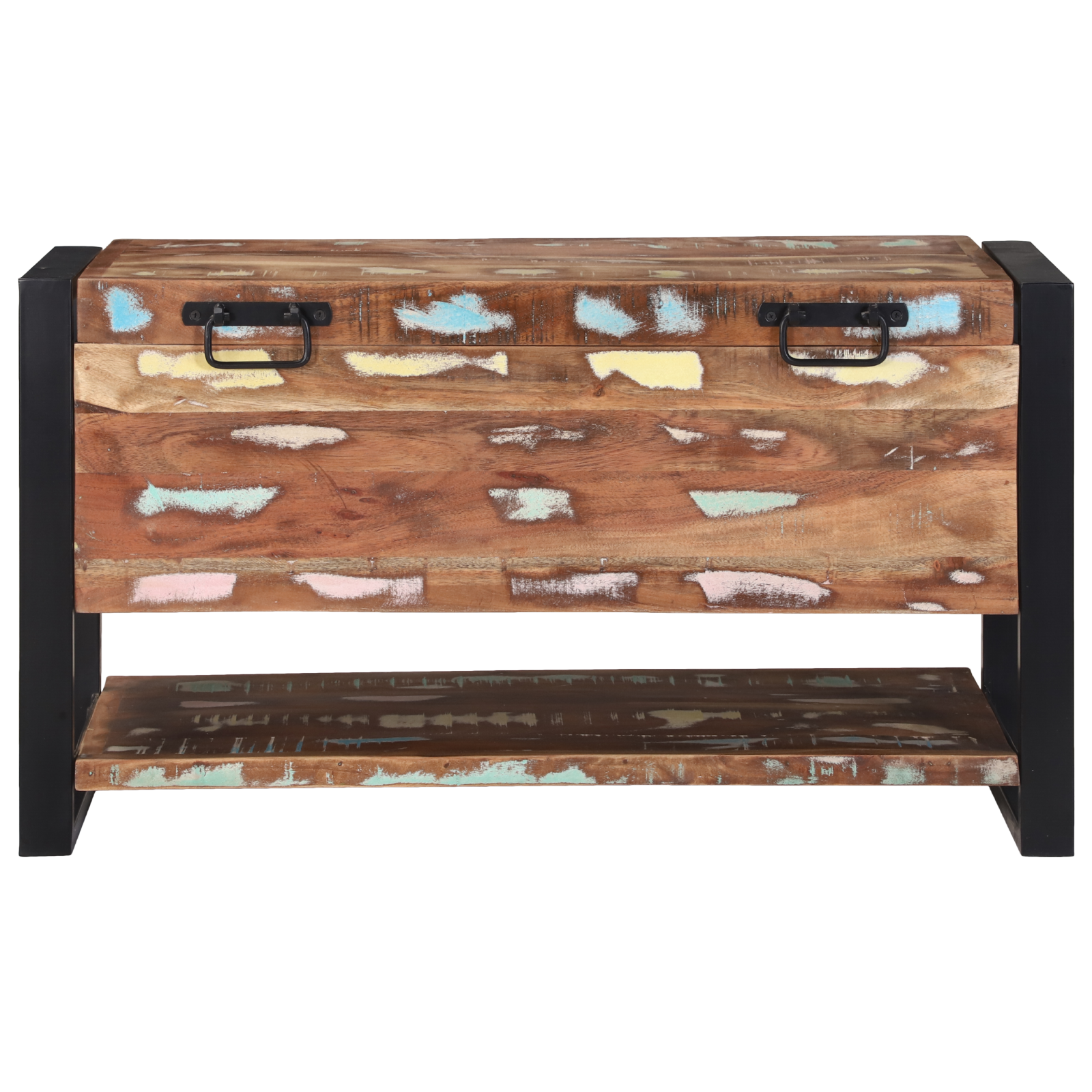 Storage Box Multicolour 80x35x45 cm Solid Wood Reclaimed - Image 5