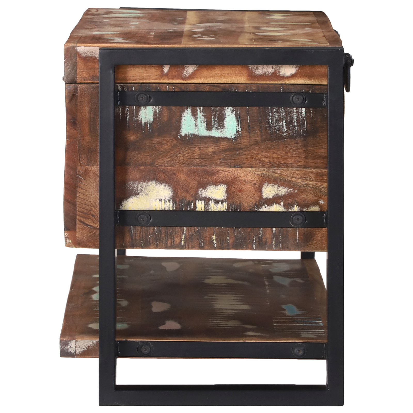 Storage Box Multicolour 80x35x45 cm Solid Wood Reclaimed - Image 6