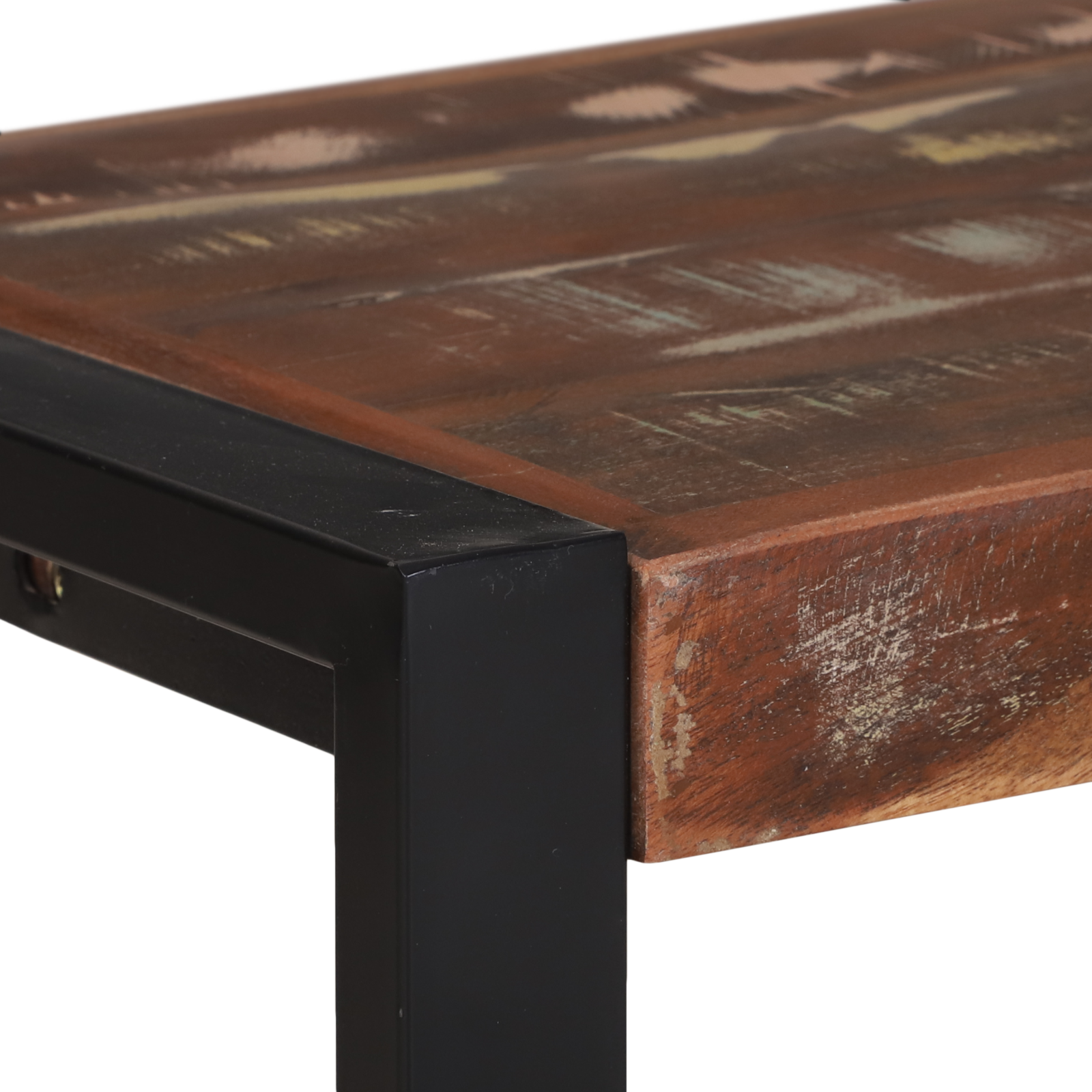 Bench Multicolour 100x35x45 cm Solid Wood Reclaimed - Image 6