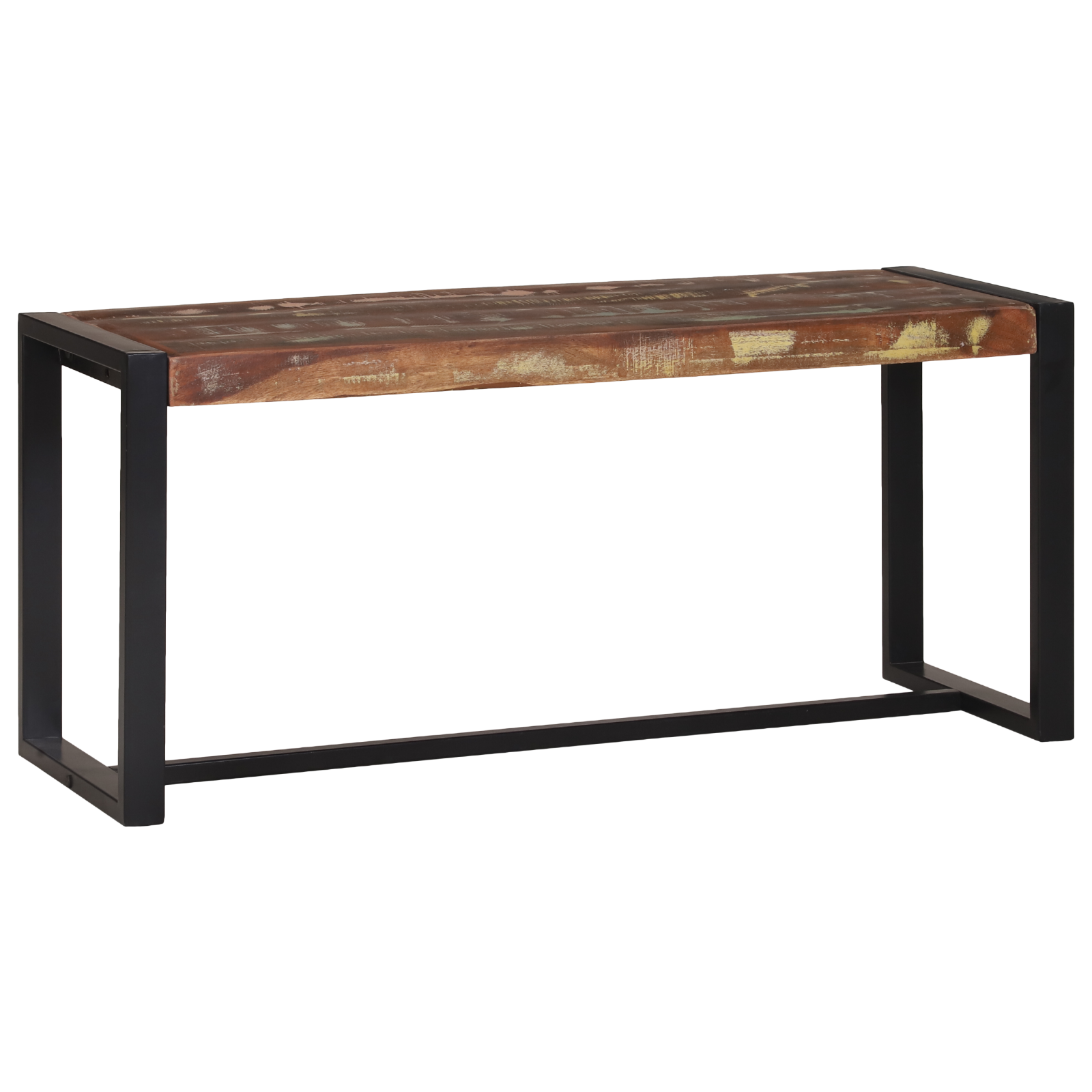 Bench Multicolour 100x35x45 cm Solid Wood Reclaimed - Image 3