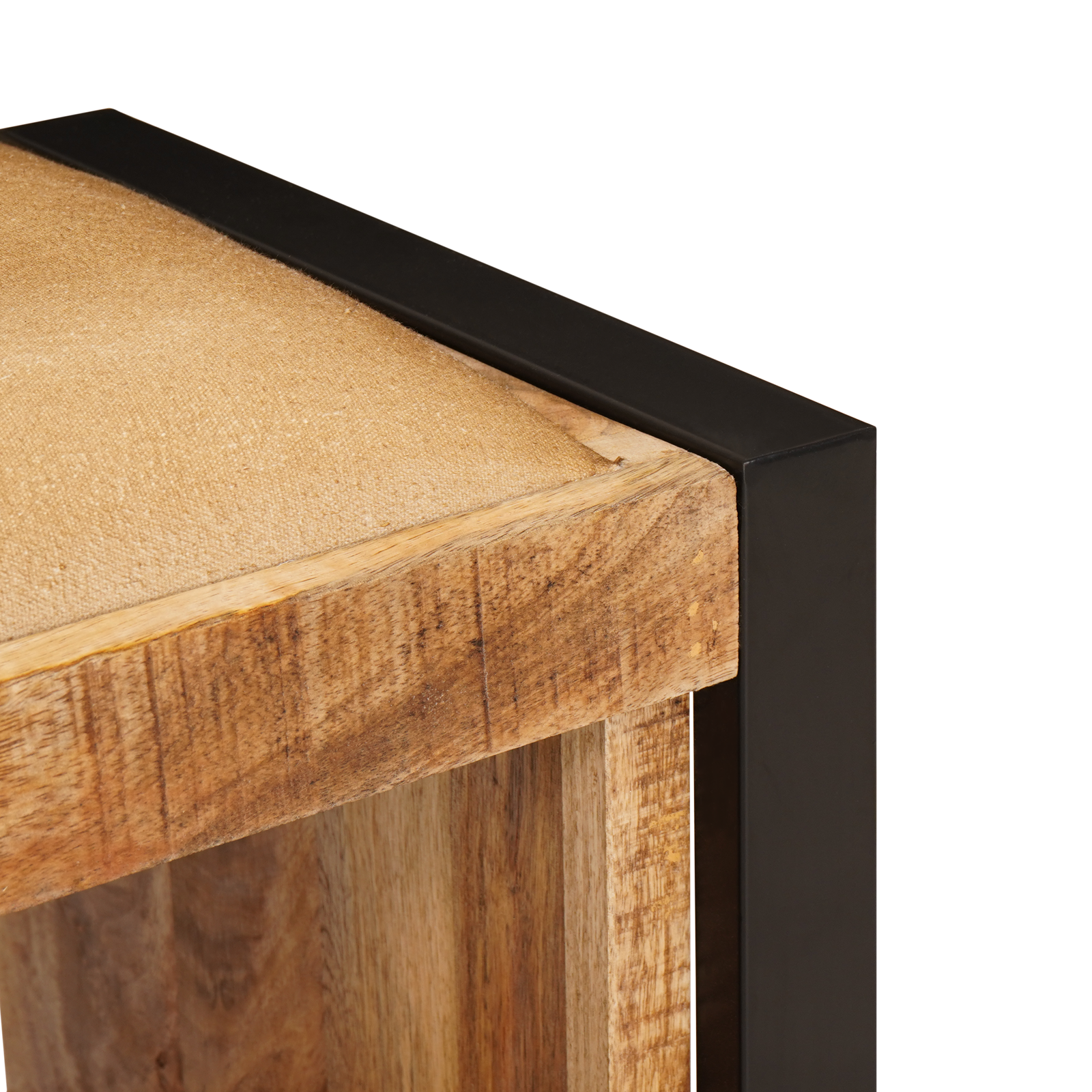 sandėliavimo suolas su kanapėmis 80x35x40 cm kieta raukšlėta mango mediena - Image 8