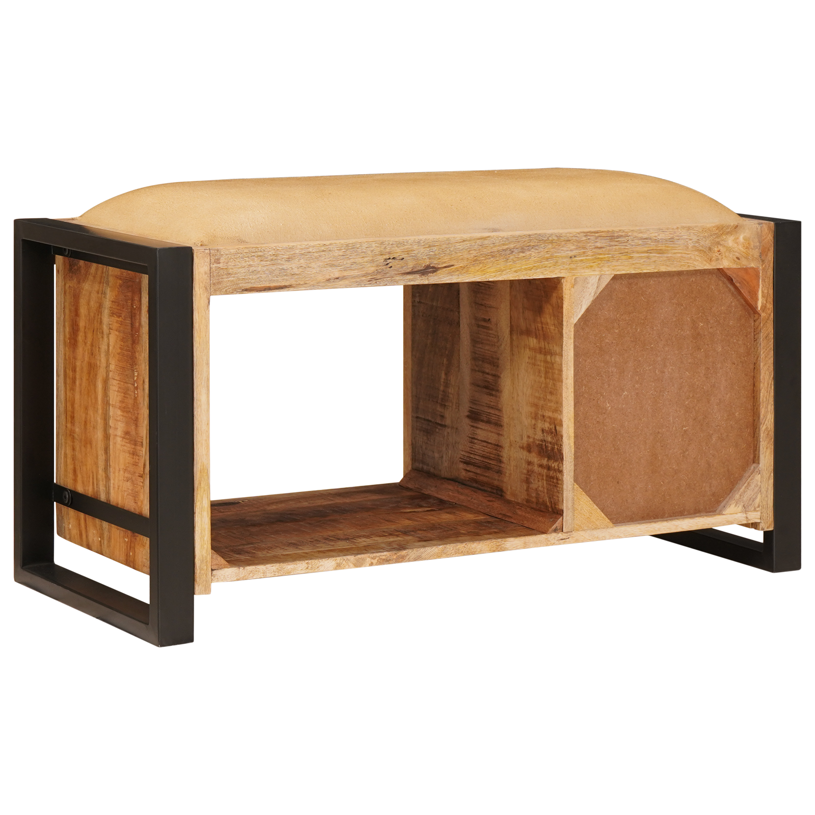 sandėliavimo suolas su kanapėmis 80x35x40 cm kieta raukšlėta mango mediena - Image 7