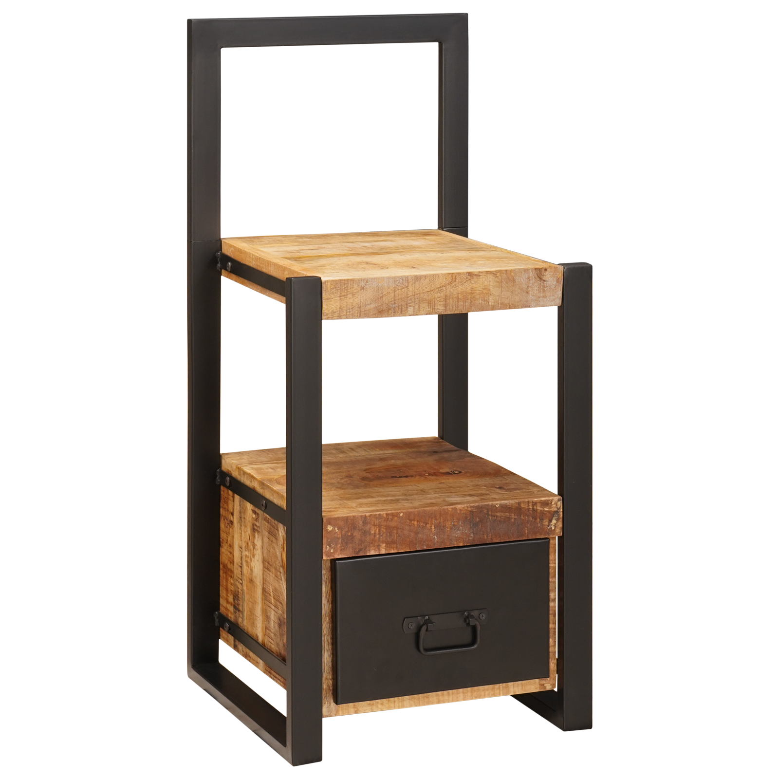 Kapstok 40x40x90 cm Massief Ruw Mango Hout