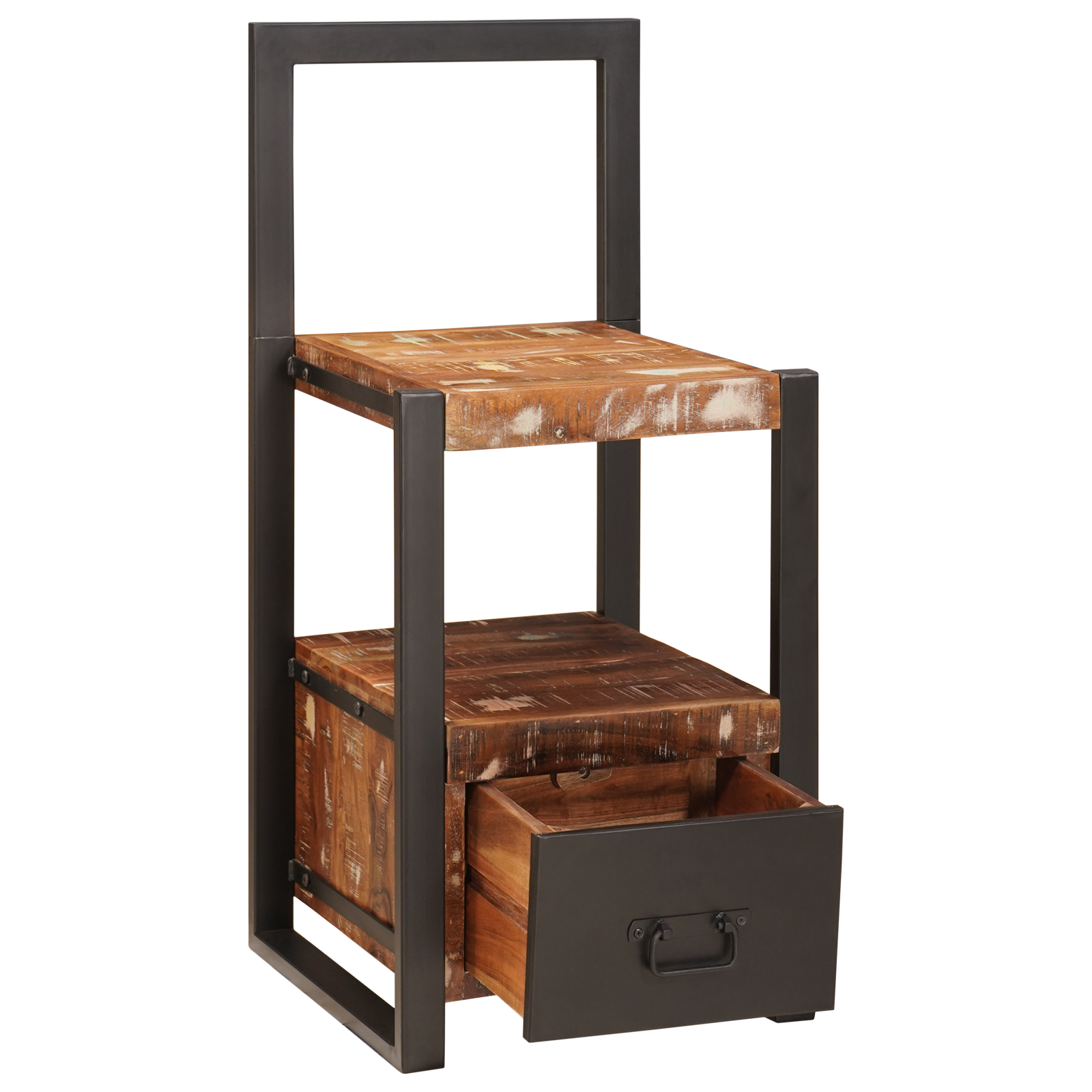 Valet Stand Multicolour 40x40x90 cm Solid Wood Reclaimed - Image 2