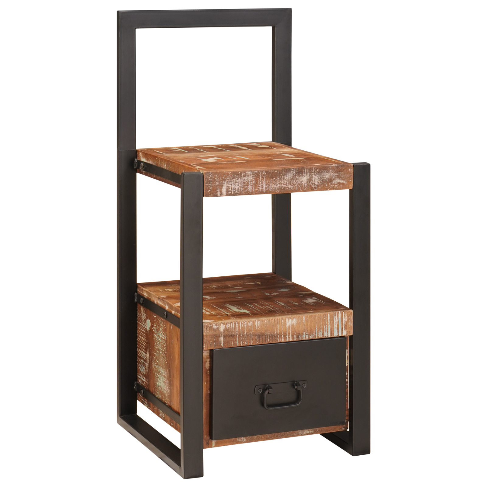 Valet Stand Multicolour 40x40x90 cm Solid Wood Reclaimed - Image 4