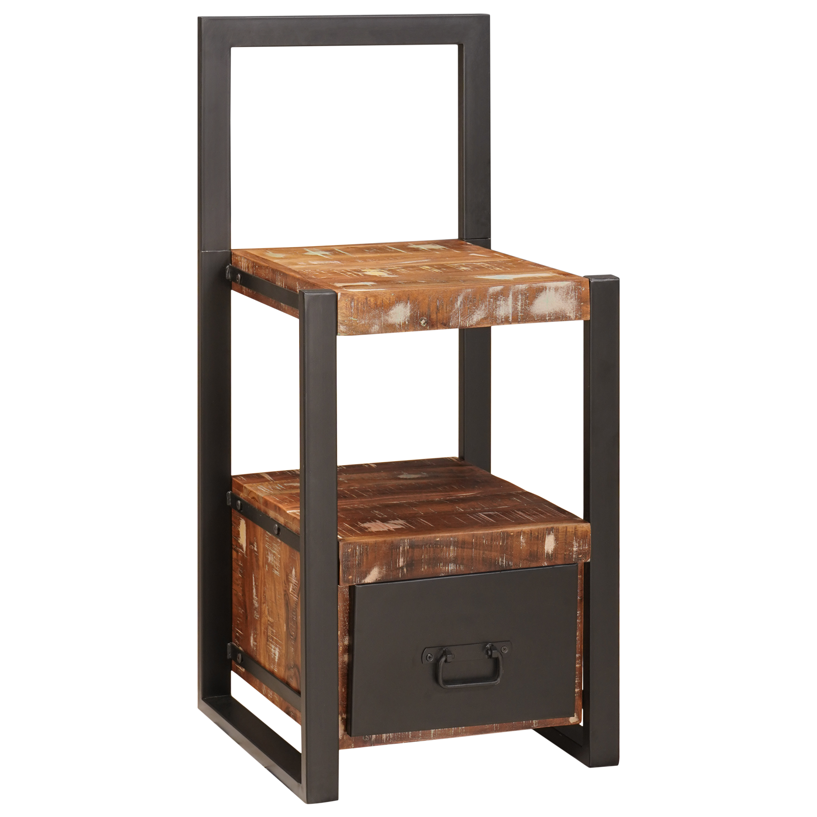 Valet Stand Multikleur 40x40x90 cm Massief Hout Gerecycled