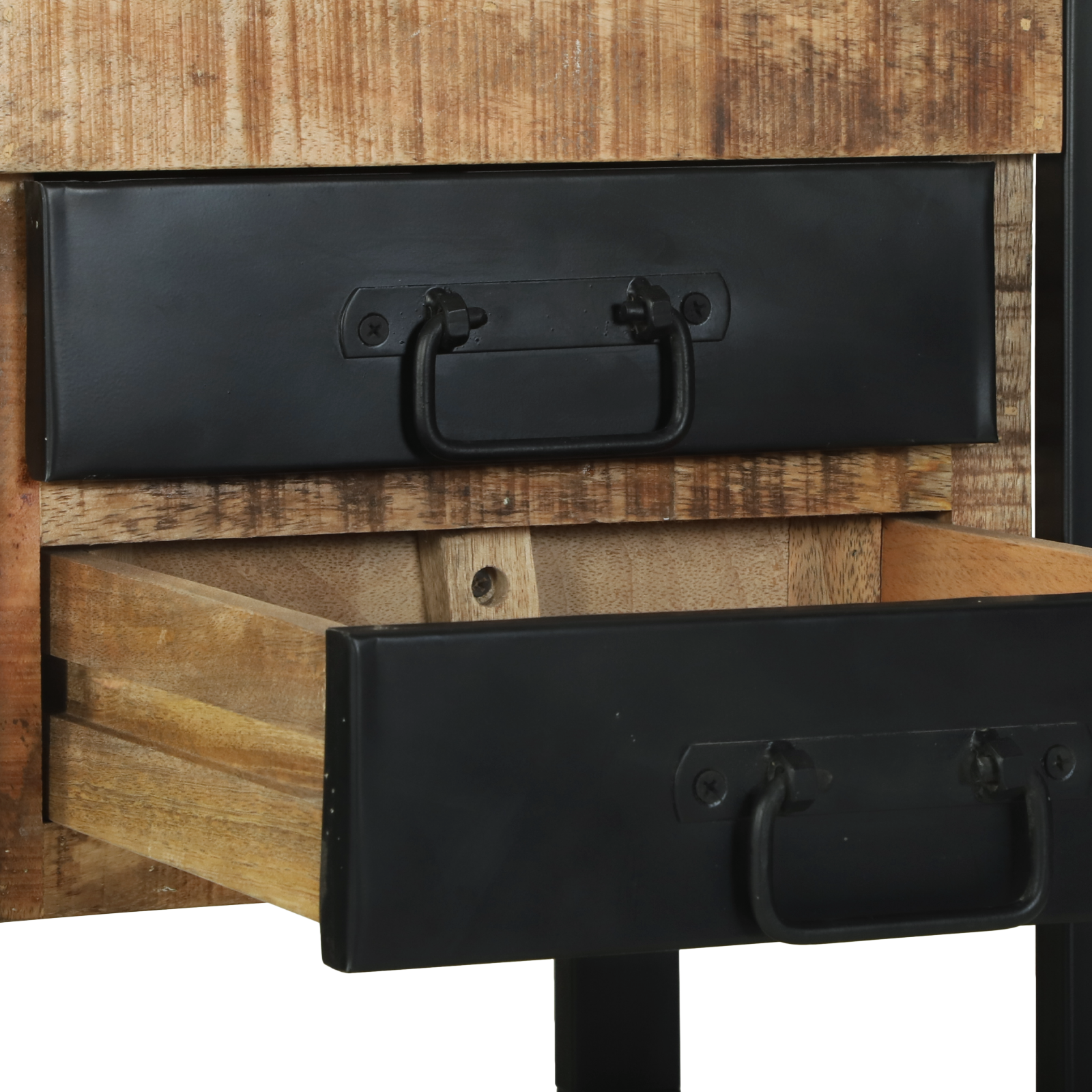 Telephone Stand 40x40x80 cm Solid Rough Wood Mango - Image 9