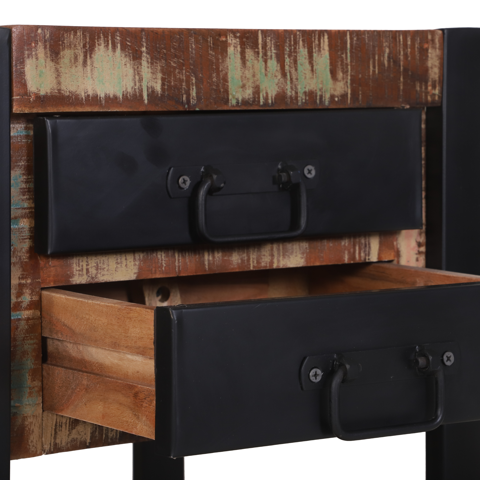 Telephone Stand Multicolour 40x40x80 cm Solid Wood Reclaimed - Image 9