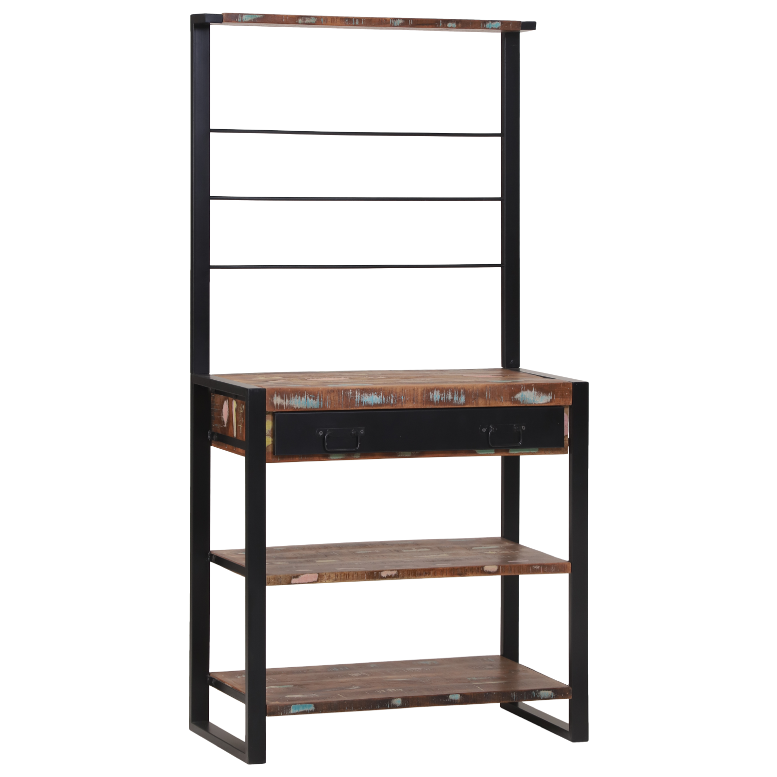 Kitchen Rack Multicolour 80x40x160 cm Solid Wood Reclaimed - Image 3