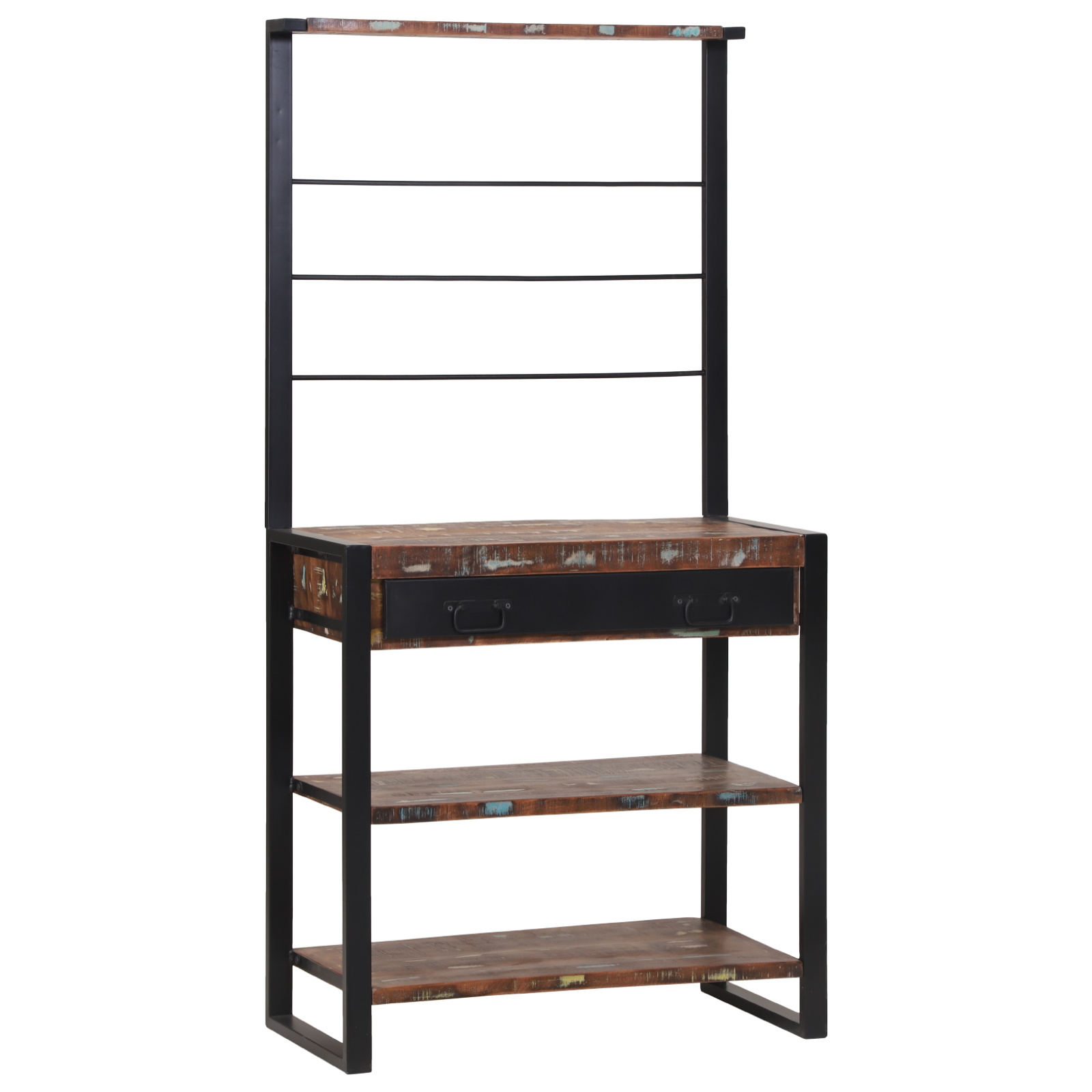 Kitchen Rack Multicolour 80x40x160 cm Solid Wood Reclaimed - Image 4