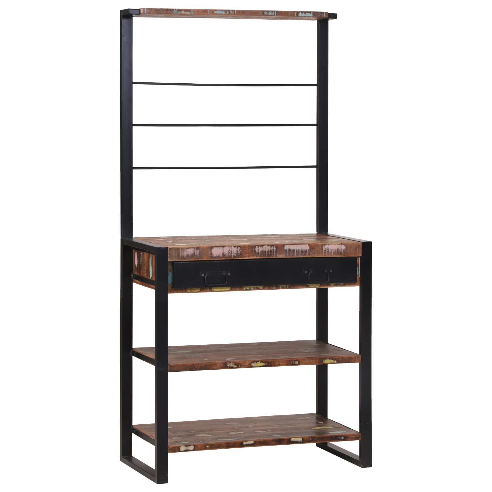 Keukenrek in meerdere kleuren 80x40x160 cm van gerecycled massief hout