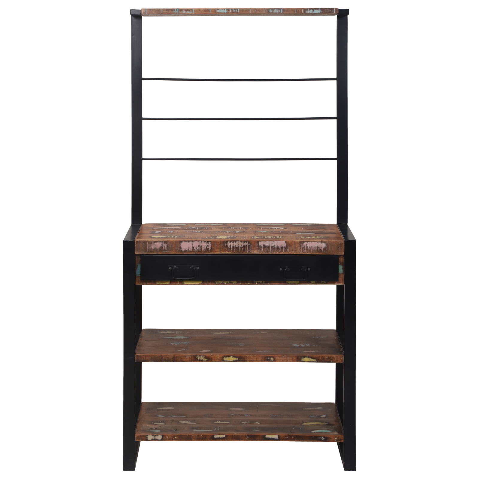 Kitchen Rack Multicolour 80x40x160 cm Solid Wood Reclaimed - Image 5