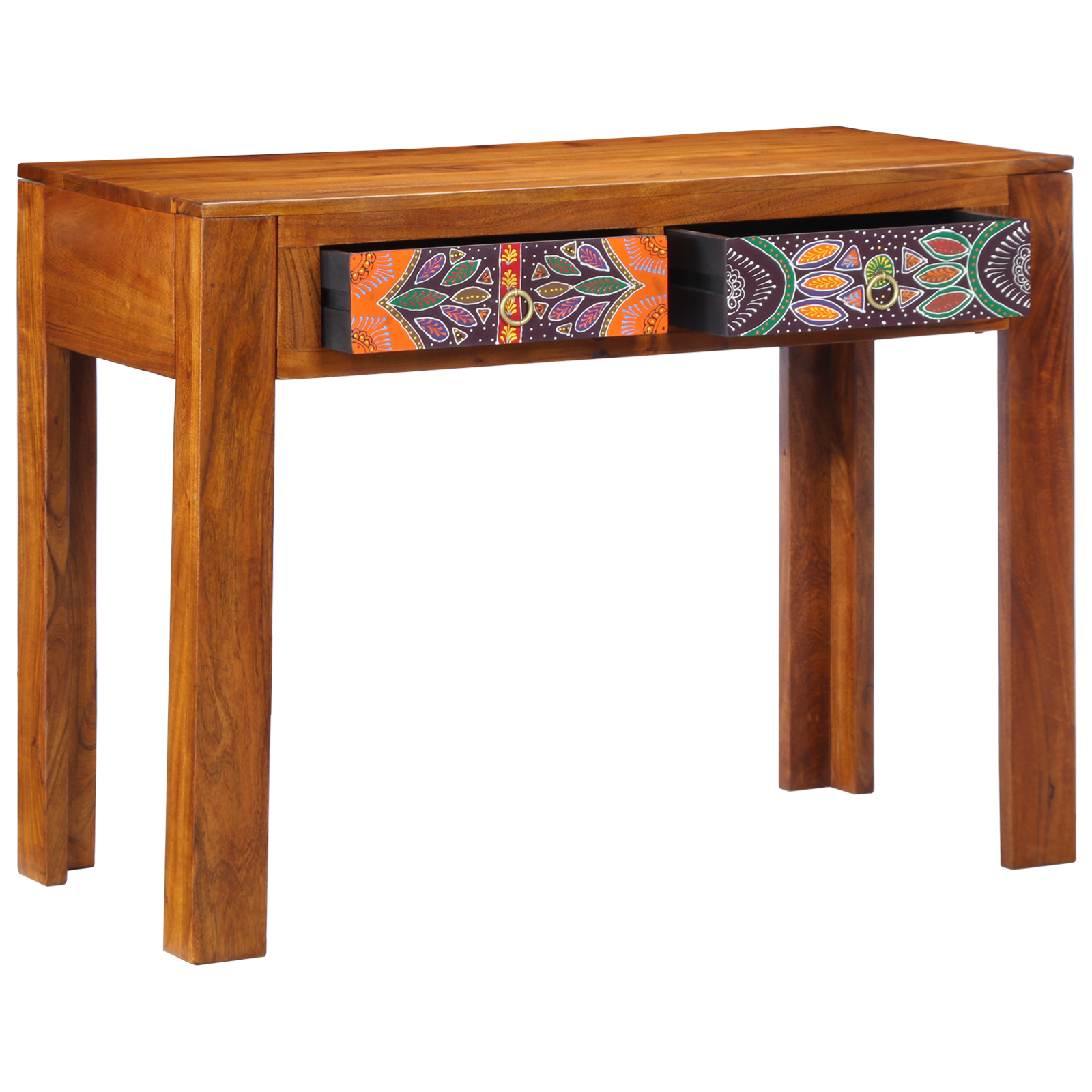 Desks Brown Solid Sheesham wood Regular Rectangular Rustic - Image 3