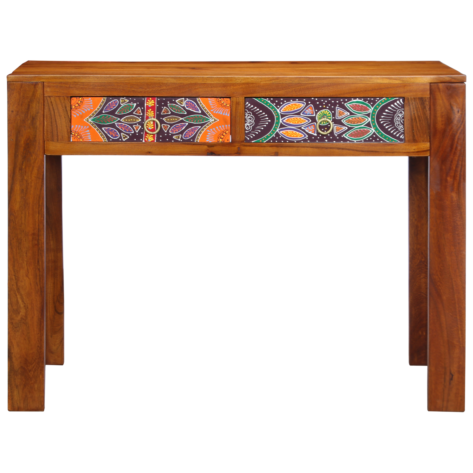 Desks Brown Solid Sheesham wood Regular Rectangular Rustic - Image 4