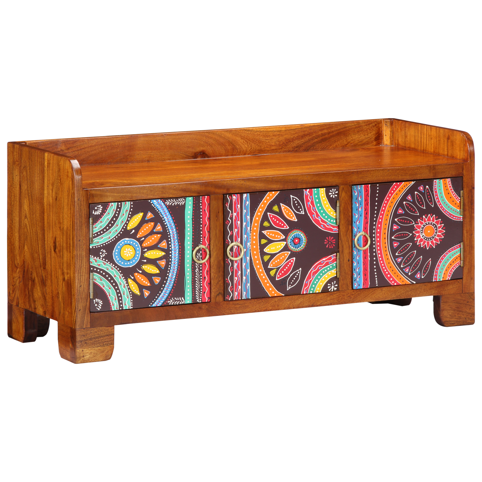 Shoe Bench 90x35x40 cm Solid Wood Acacia - Image 2