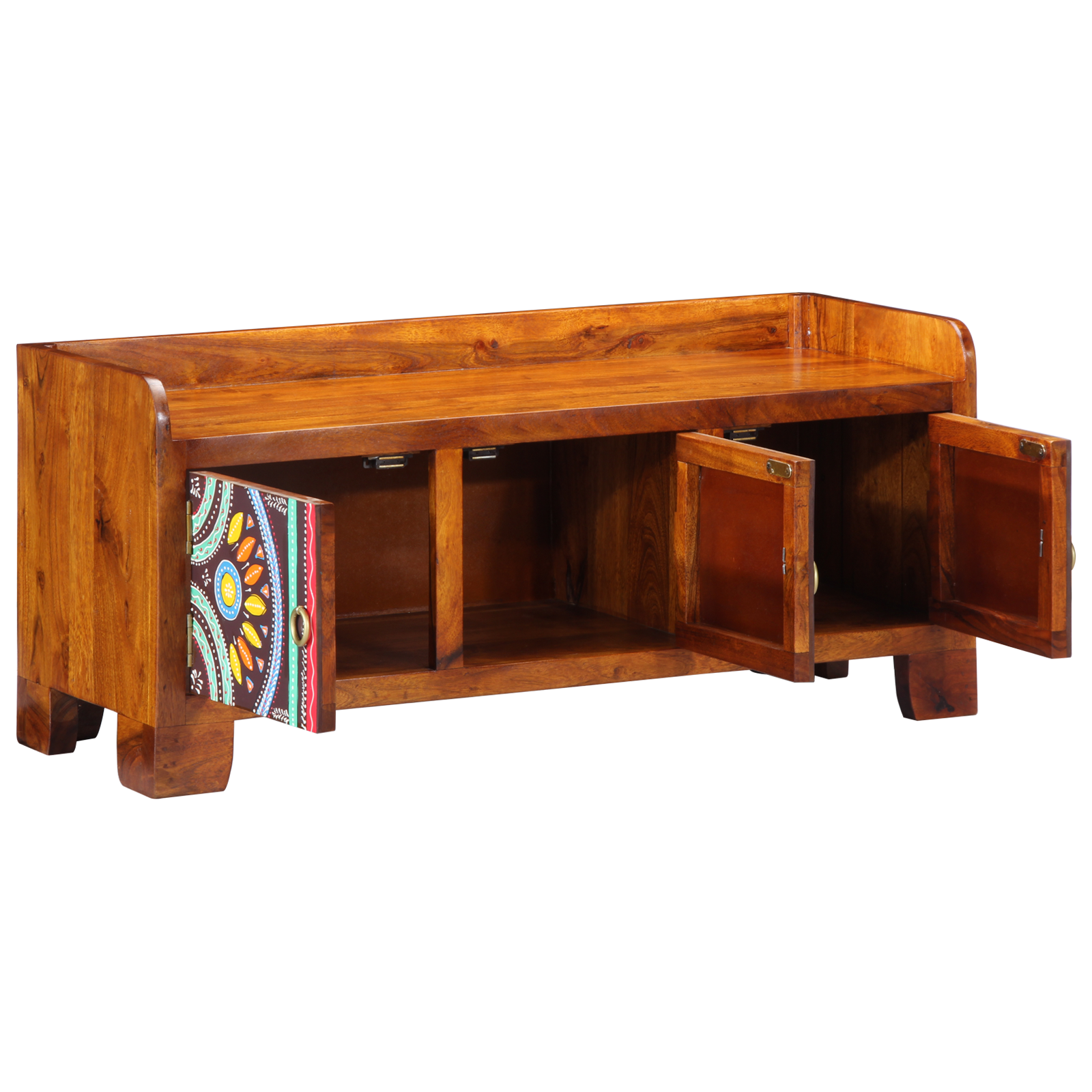 Shoe Bench 90x35x40 cm Solid Wood Acacia - Image 3